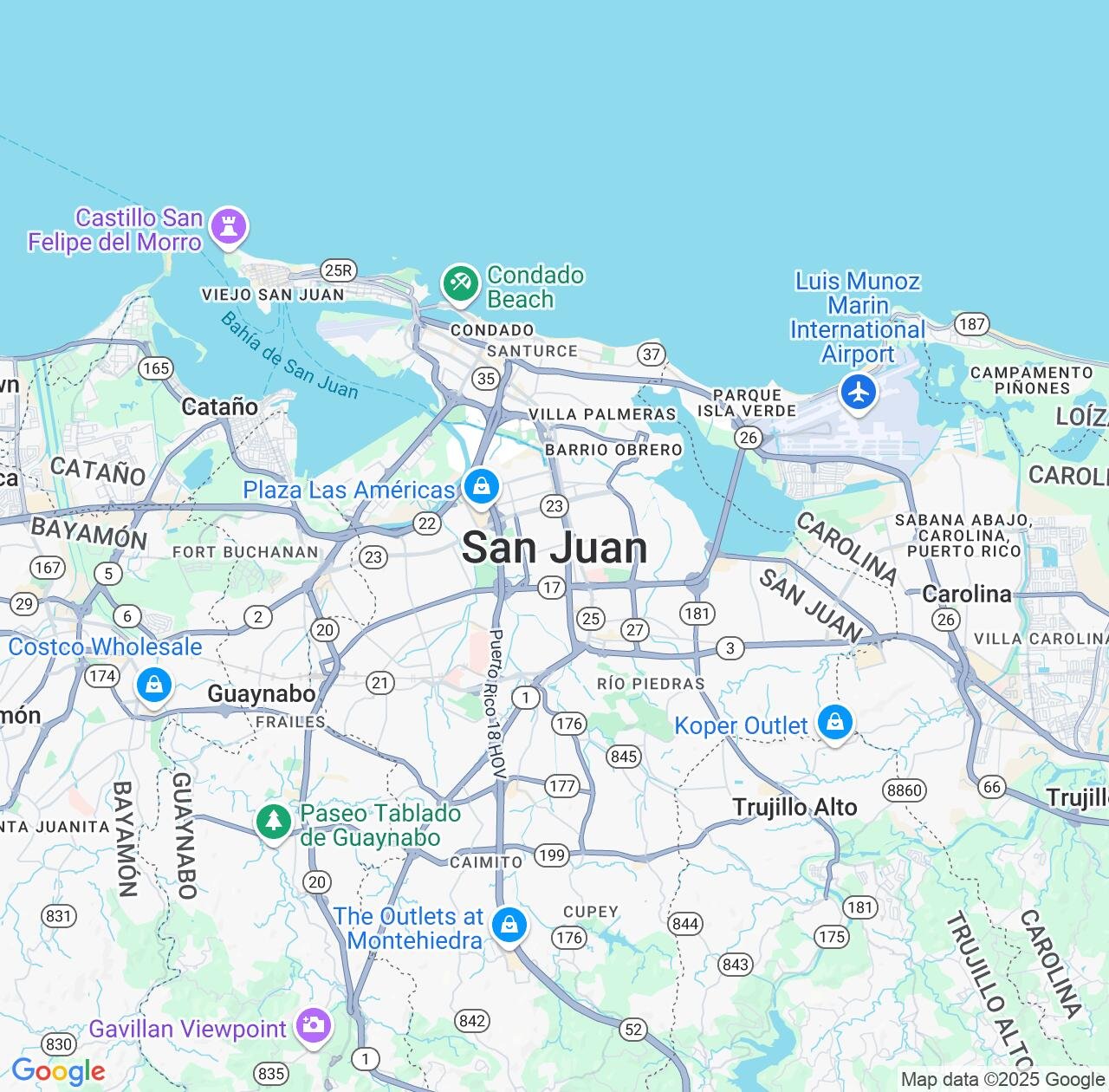 Map image for Intellectual Property Lawyers in San Juan and Puerto Rico IP firms at coordinates  ; .