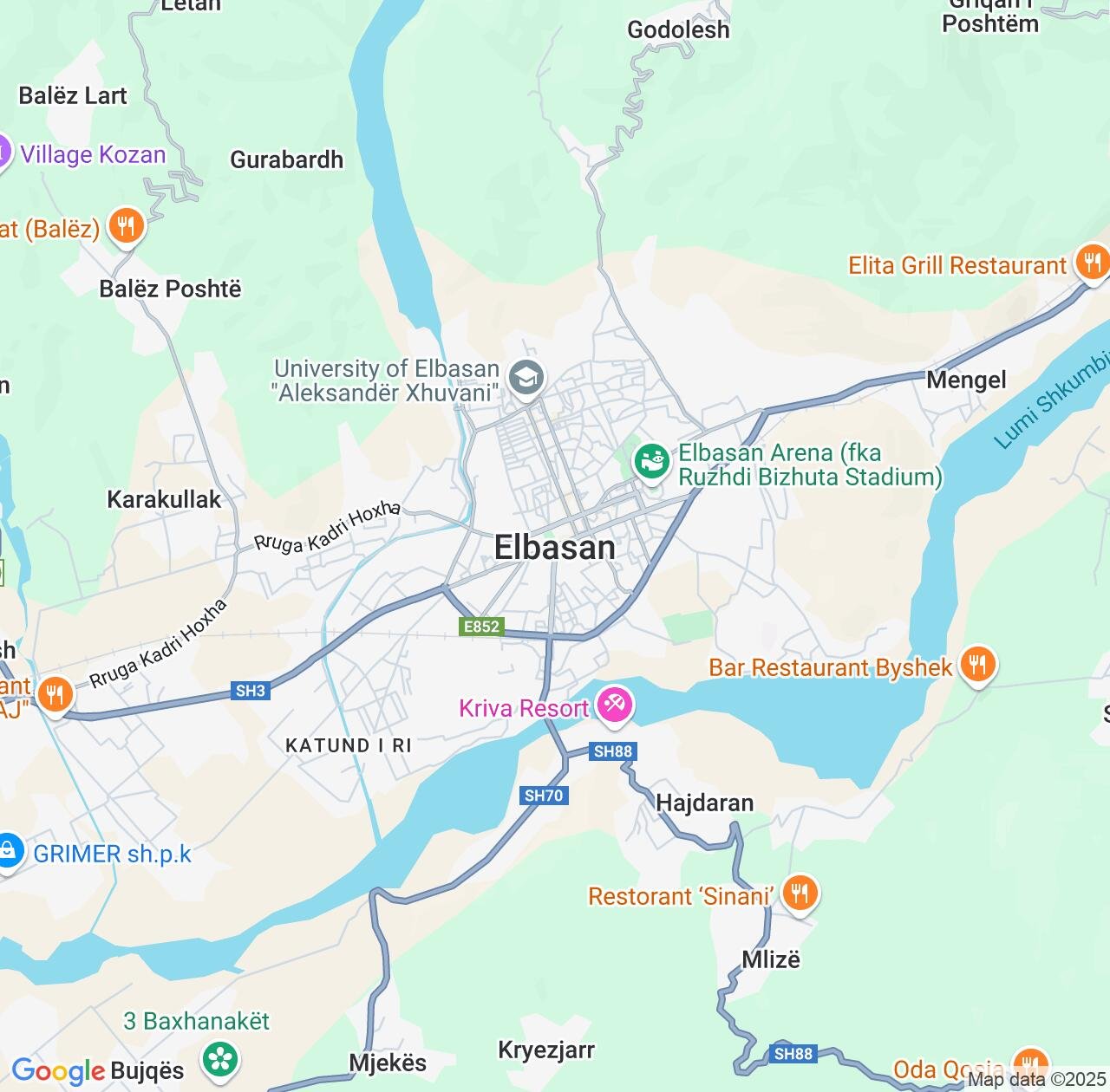 Map image for Intellectual Property Lawyers in Elbasan and Elbasan County IP firms at coordinates  ; .