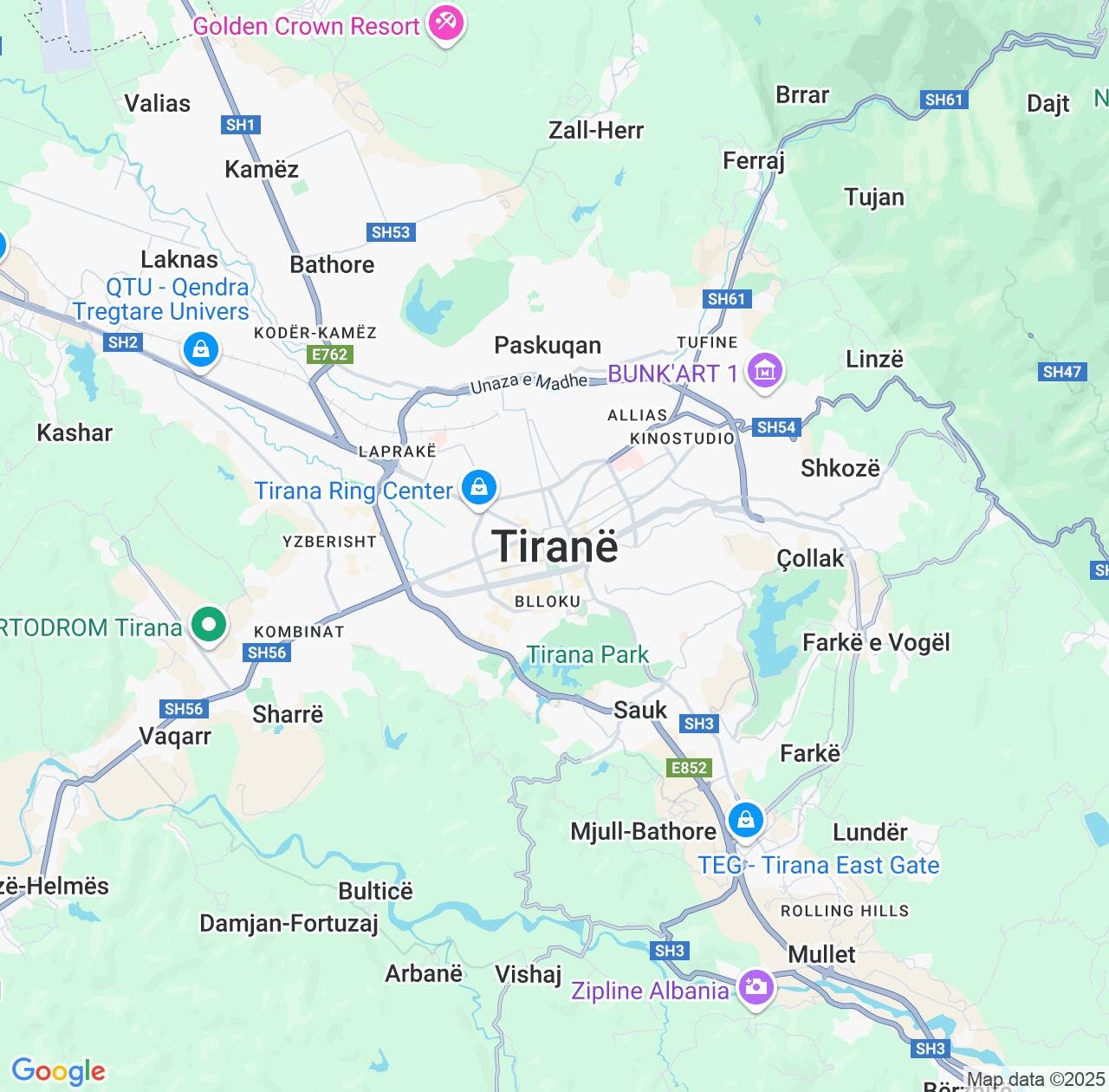 Map image for Intellectual Property Lawyers in Tirana and Albania IP firms at coordinates  ; .