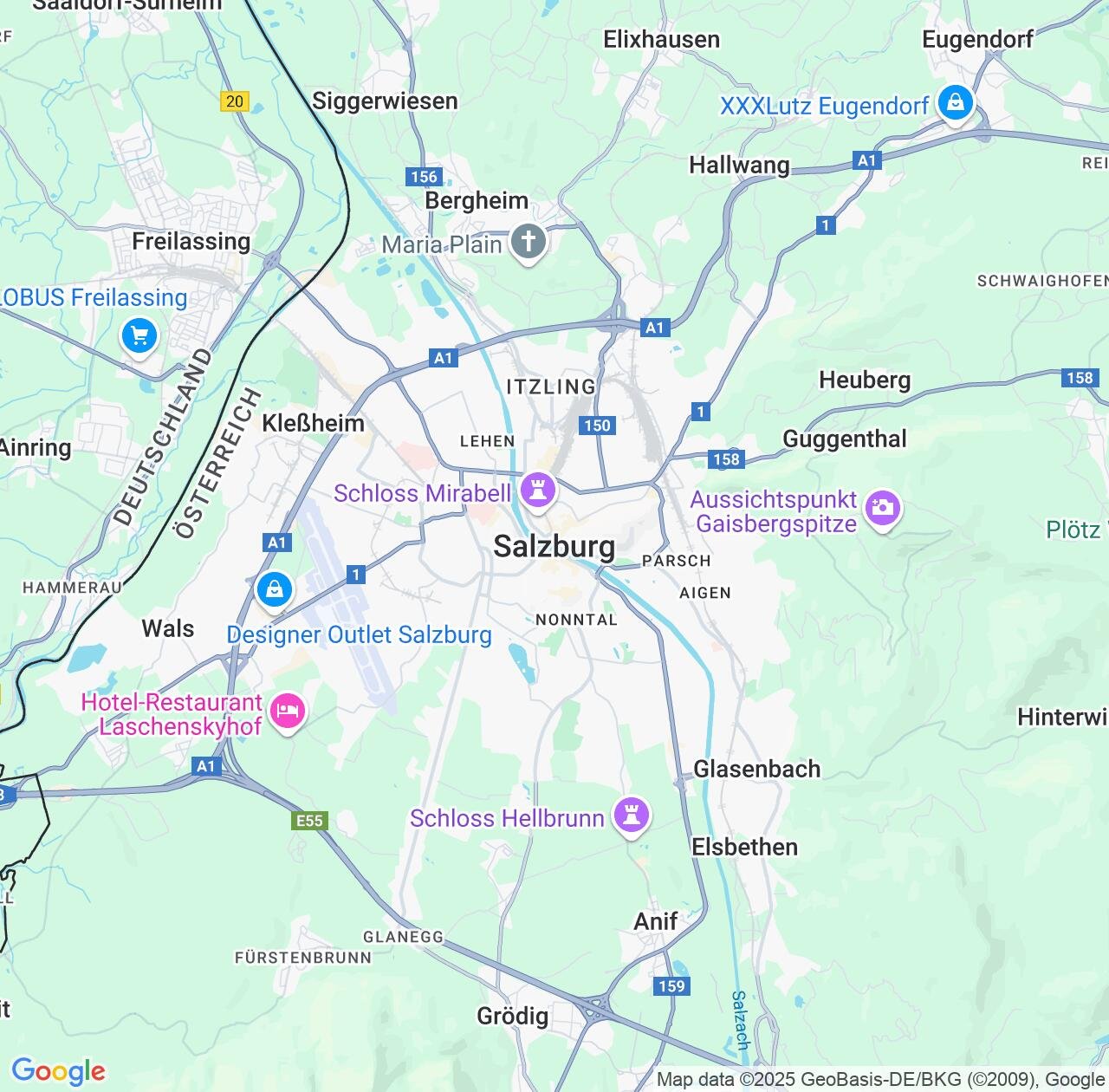 Map image for Intellectual Property Lawyers in Salzburg and Austria IP firms at coordinates  ; .