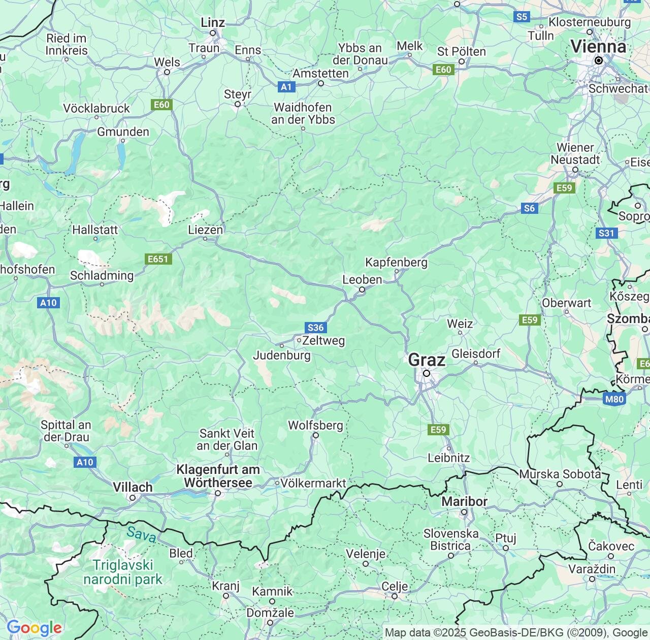 Map image for Intellectual Property Lawyers in Styria and Austria IP firms at coordinates  ; .