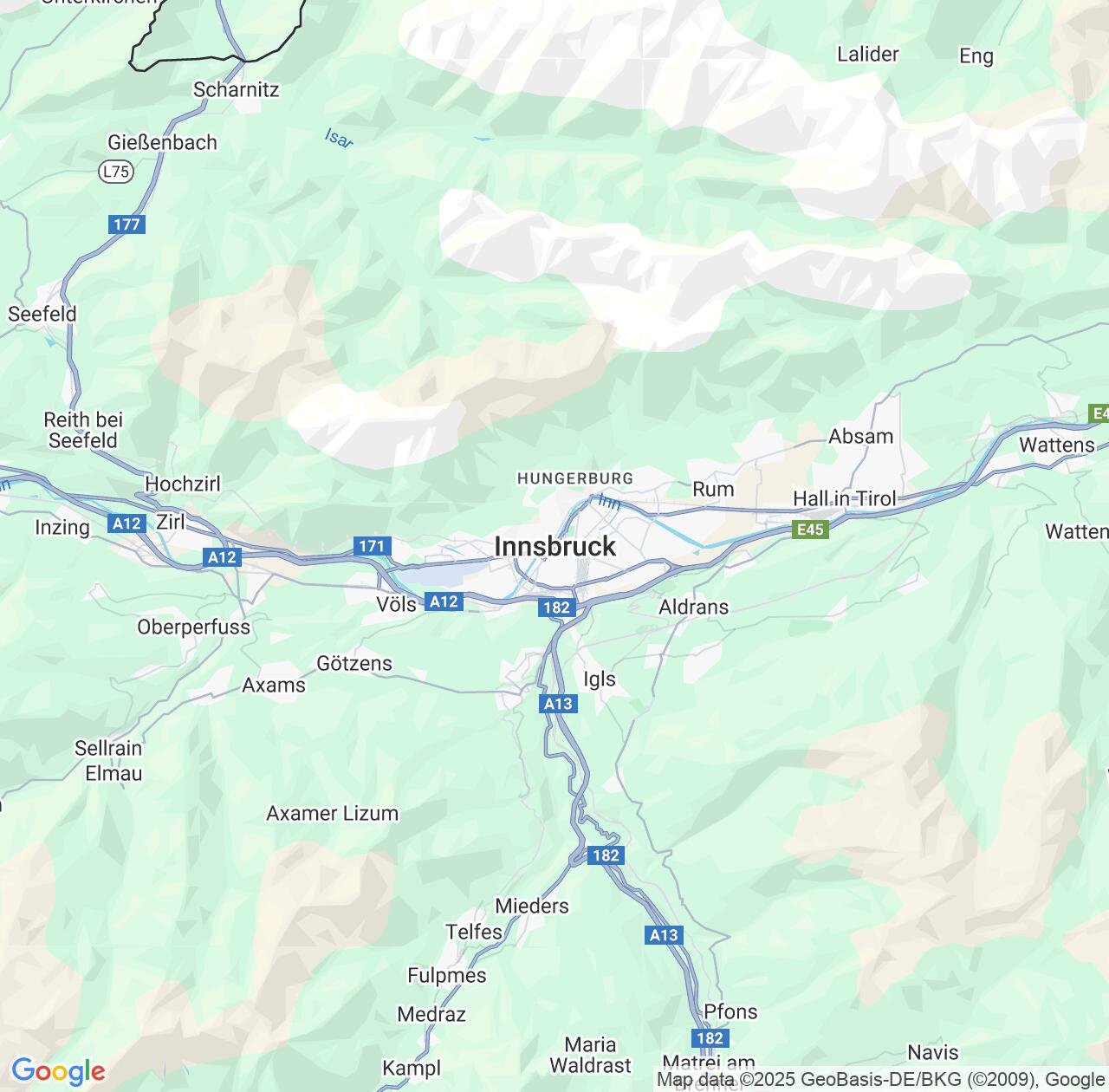 Map image for Intellectual Property Lawyers in Innsbruck and Tyrol IP firms at coordinates  ; .