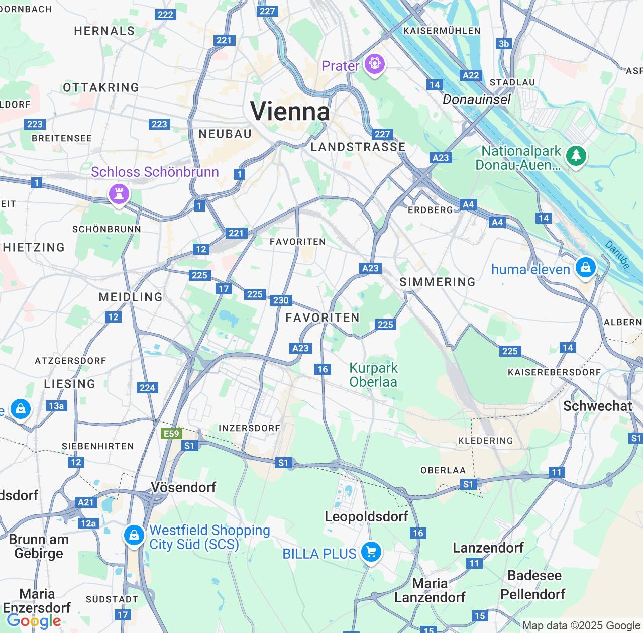 Map image for Intellectual Property Lawyers in Favoriten and Vienna IP firms at coordinates  ; .