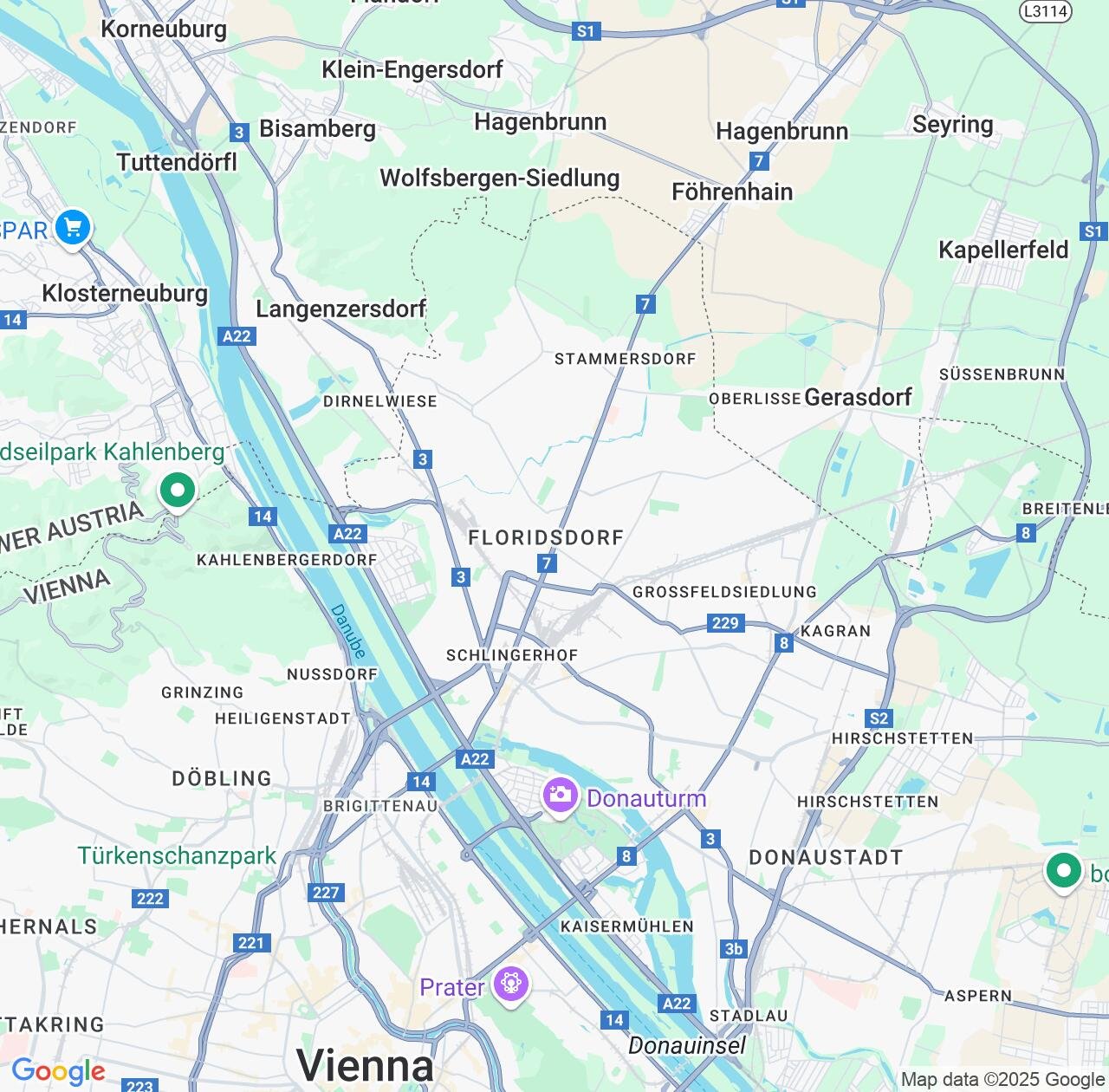 Map image for Intellectual Property Lawyers in Floridsdorf and Vienna IP firms at coordinates  ; .