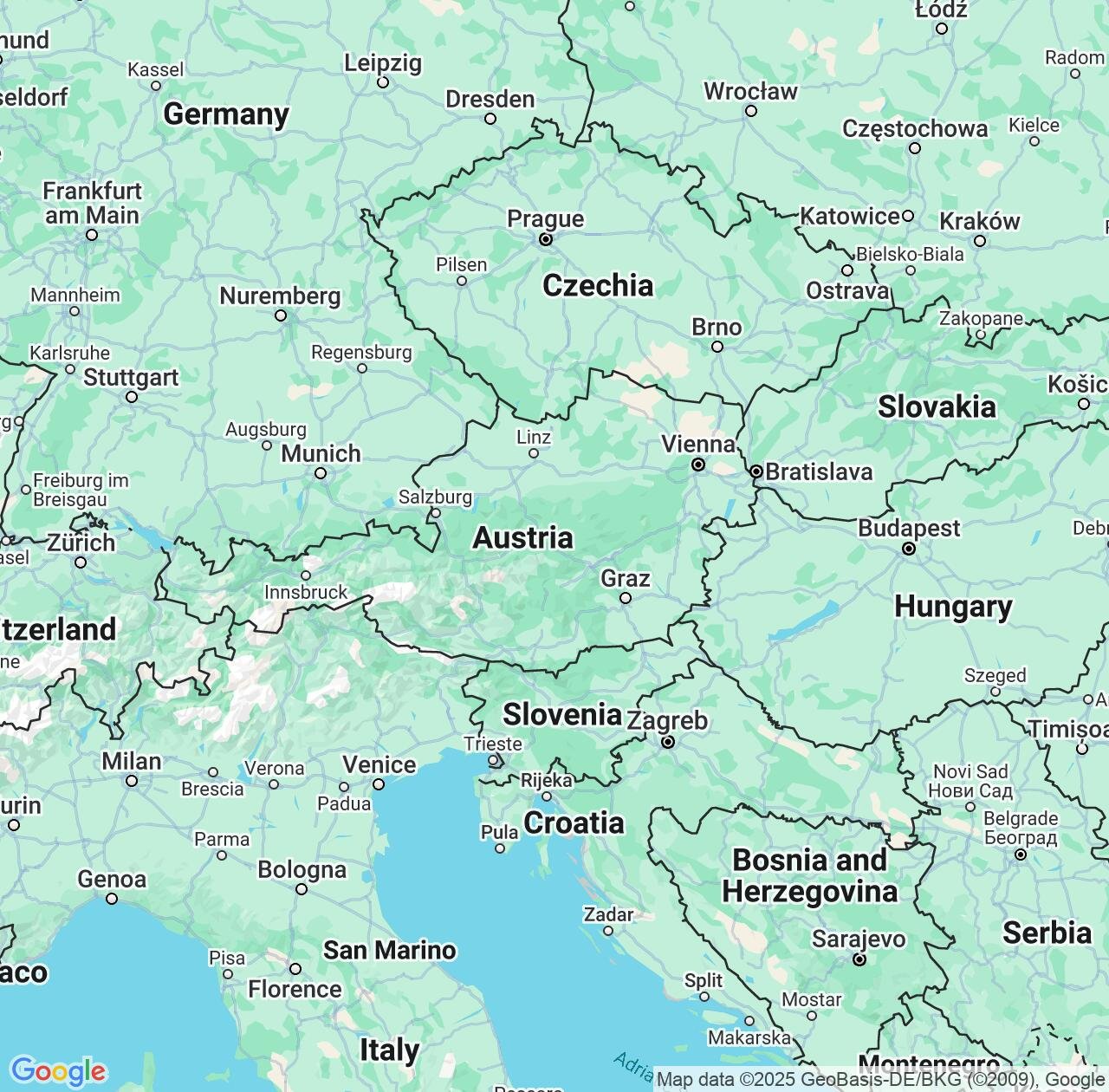 Map image for Intellectual Property Lawyers in Austria and Europe IP firms at coordinates  ; .