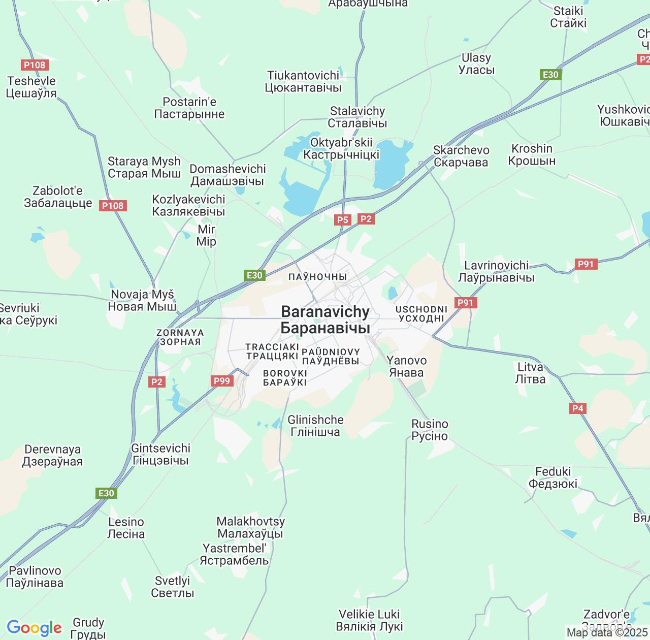 Map image for Intellectual Property Lawyers in Baranovichi and Brest IP firms at coordinates  ; .