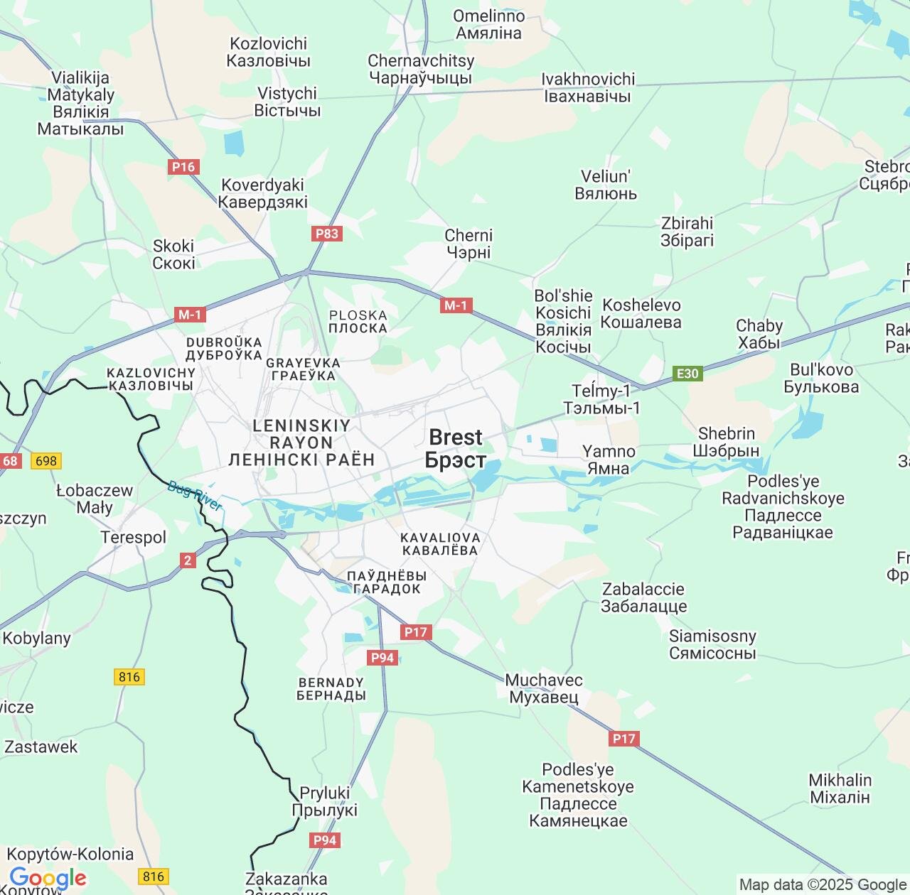 Map image for Intellectual Property Lawyers in Brest and Belarus IP firms at coordinates  ; .