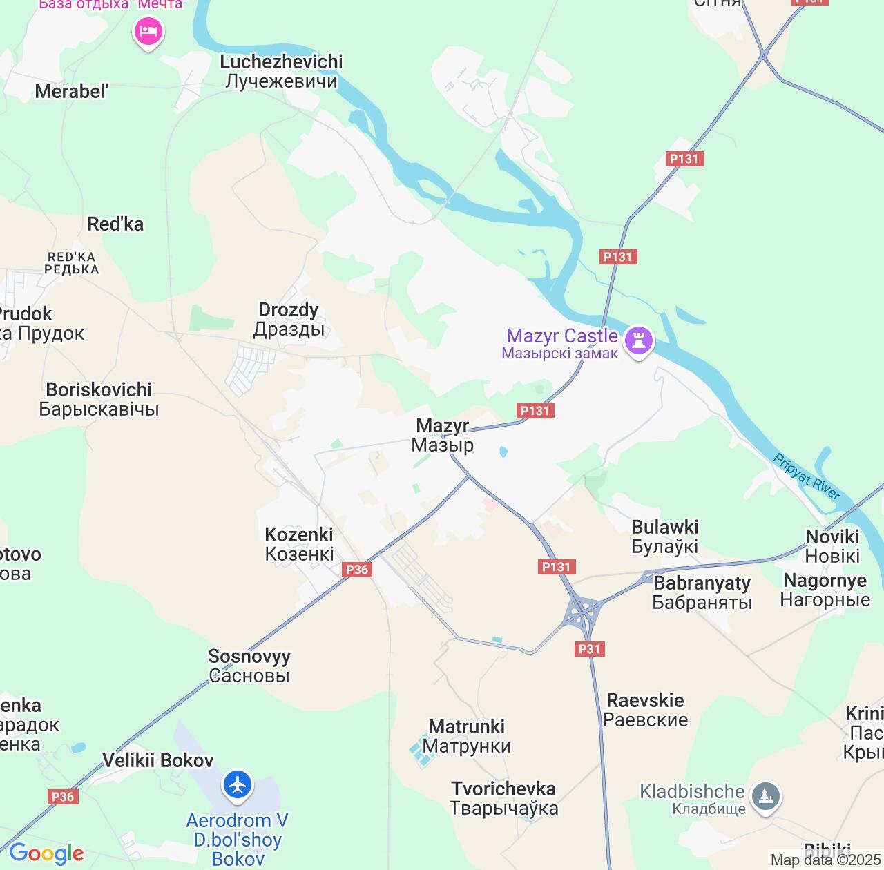Map image for Intellectual Property Lawyers in Mazyr and Gomel Oblast IP firms at coordinates  ; .