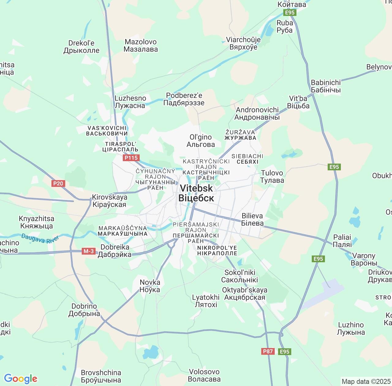 Map image for Intellectual Property Lawyers in Vitebsk and Belarus IP firms at coordinates  ; .