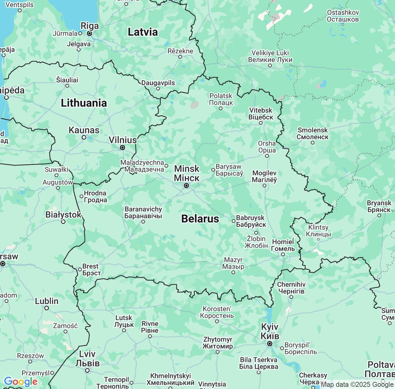 Map image for Intellectual Property Lawyers in Belarus and Europe IP firms at coordinates  ; .
