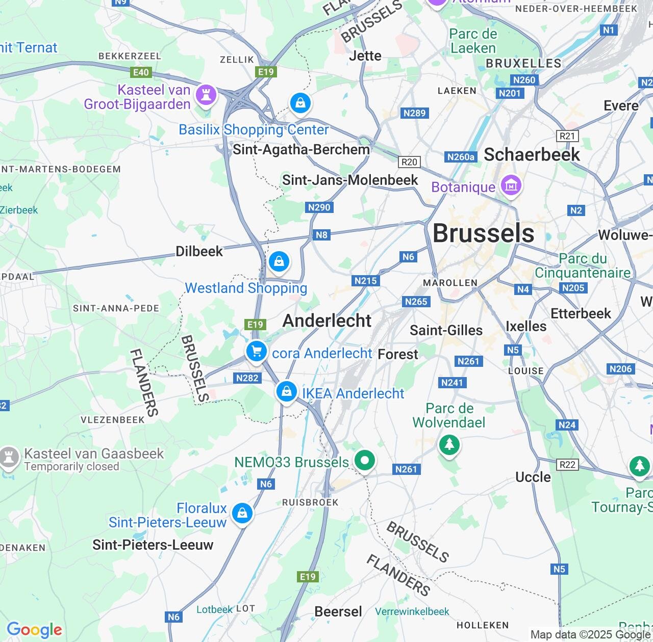 Map image for Intellectual Property Lawyers in Anderlecht and Brussels Capital IP firms at coordinates  ; .