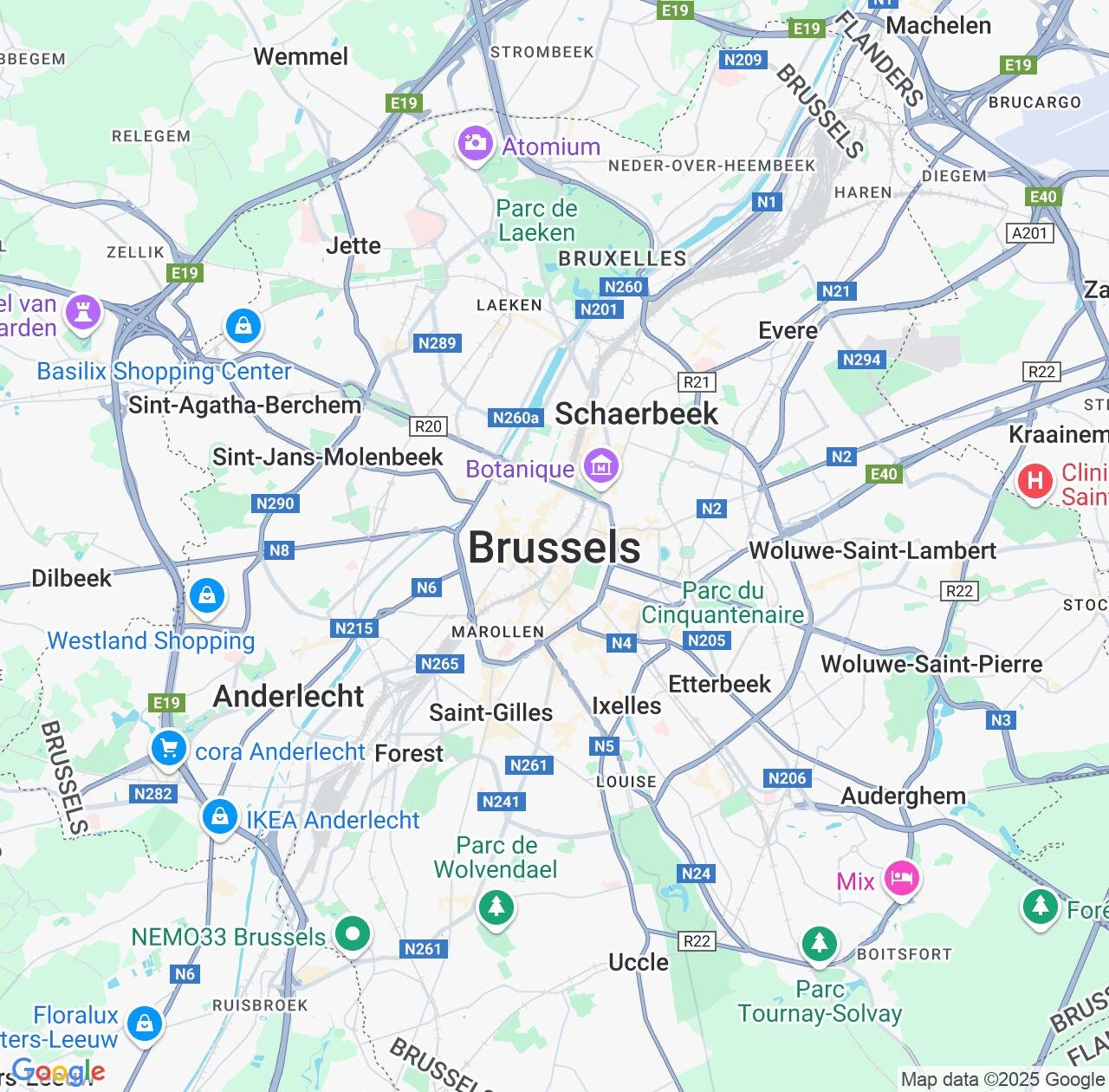 Map image for Intellectual Property Lawyers in Brussels and Brussels Capital IP firms at coordinates  ; .