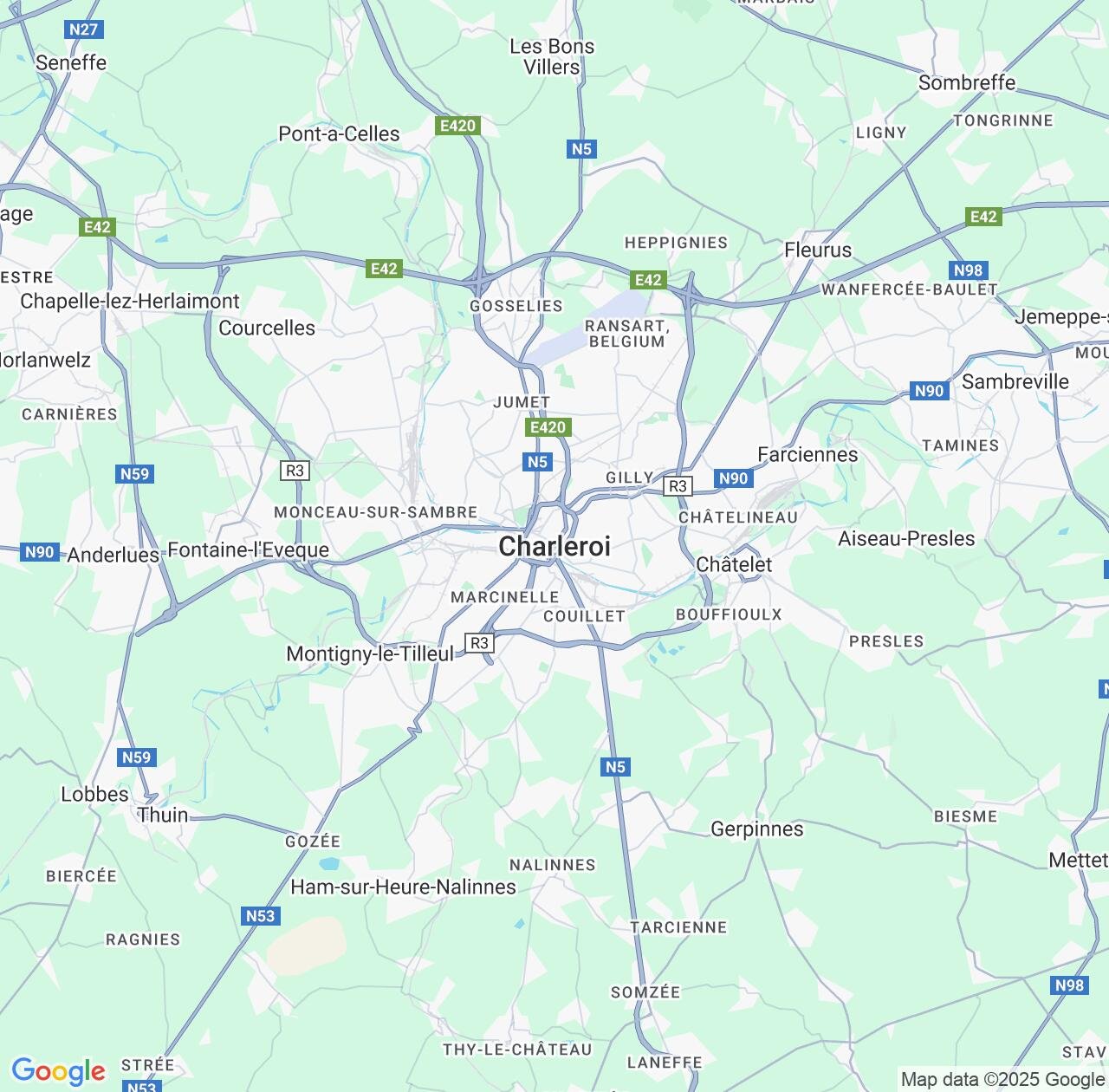Map image for Intellectual Property Lawyers in Charleroi and Wallonia IP firms at coordinates  ; .