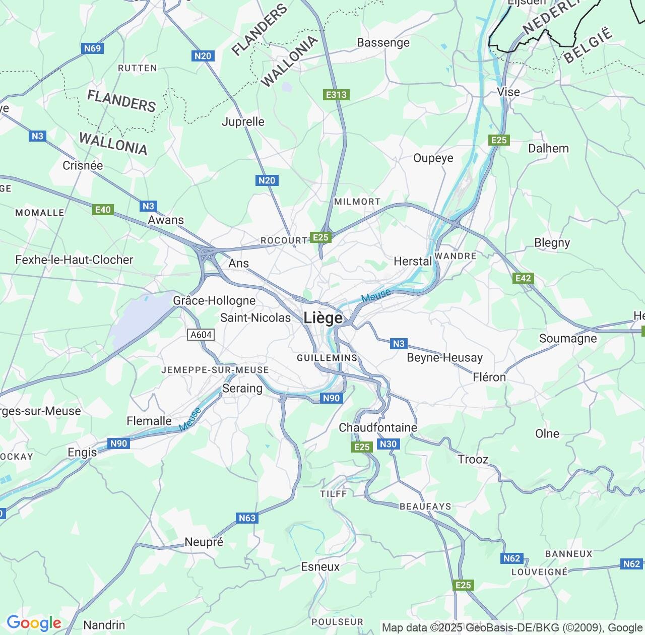 Map image for Intellectual Property Lawyers in Liege and Wallonia IP firms at coordinates  ; .
