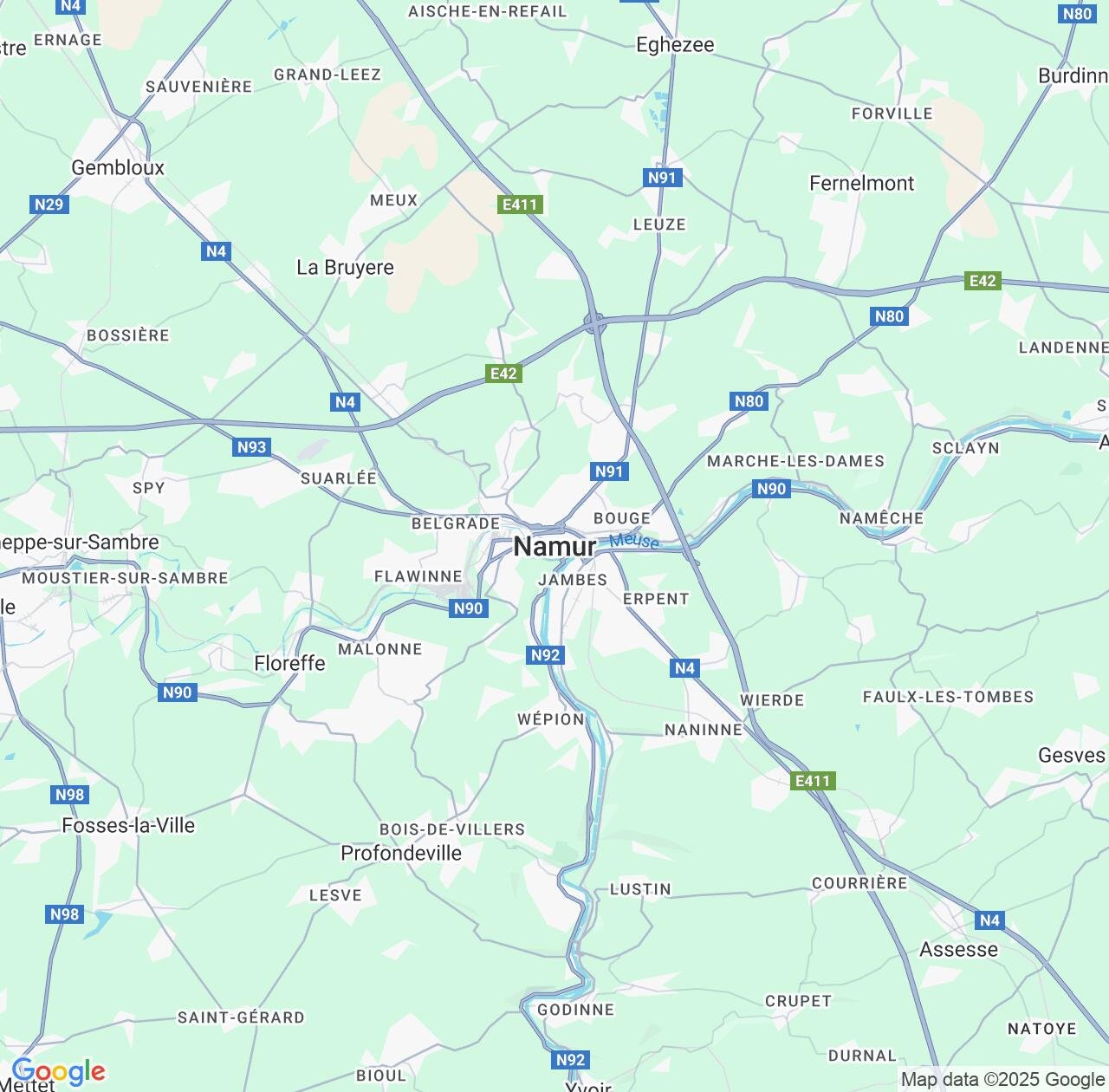 Map image for Intellectual Property Lawyers in Namur and Wallonia IP firms at coordinates  ; .