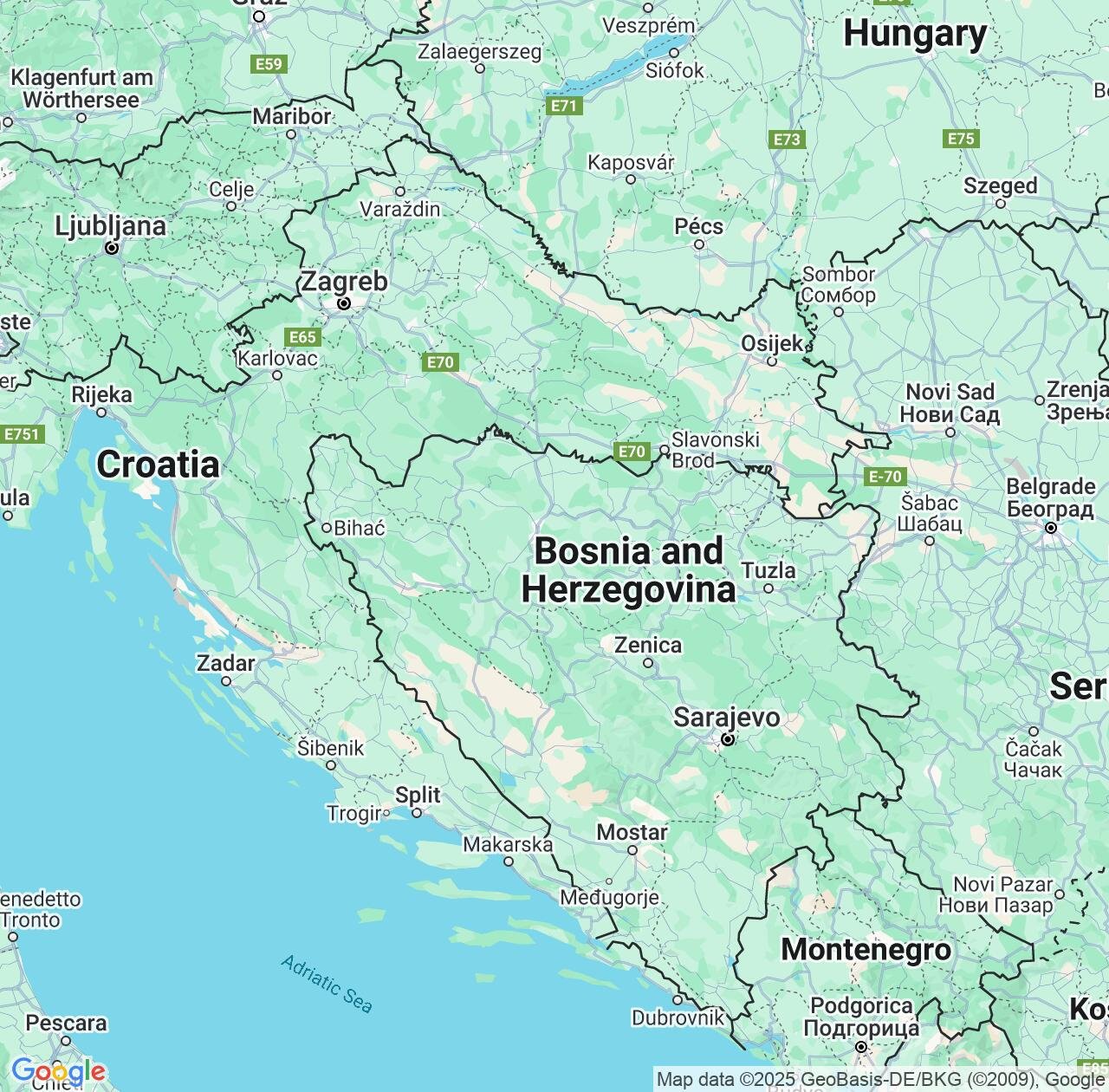 Map image for Intellectual Property Lawyers in Srpska and Bosnia and Herzegovina IP firms at coordinates  ; .