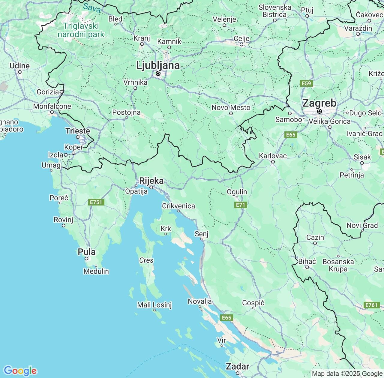 Map image for Intellectual Property Lawyers in Primorje-Gorski Kotar and Croatia IP firms at coordinates  ; .