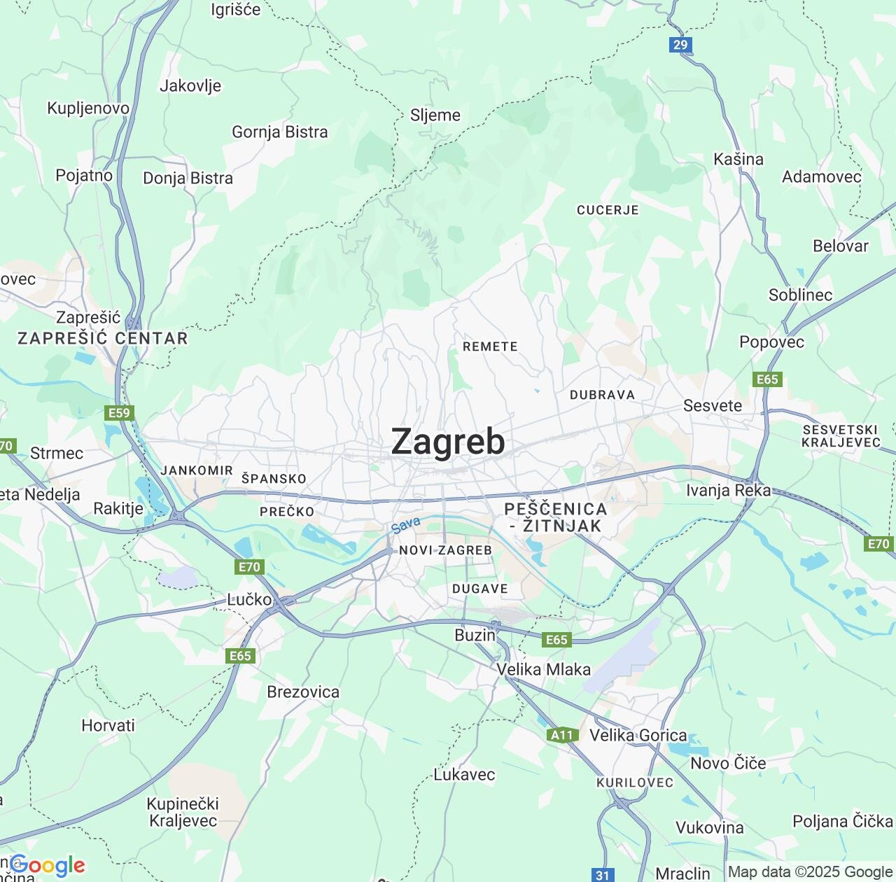Map image for Intellectual Property Lawyers in Zagreb and Croatia IP firms at coordinates  ; .