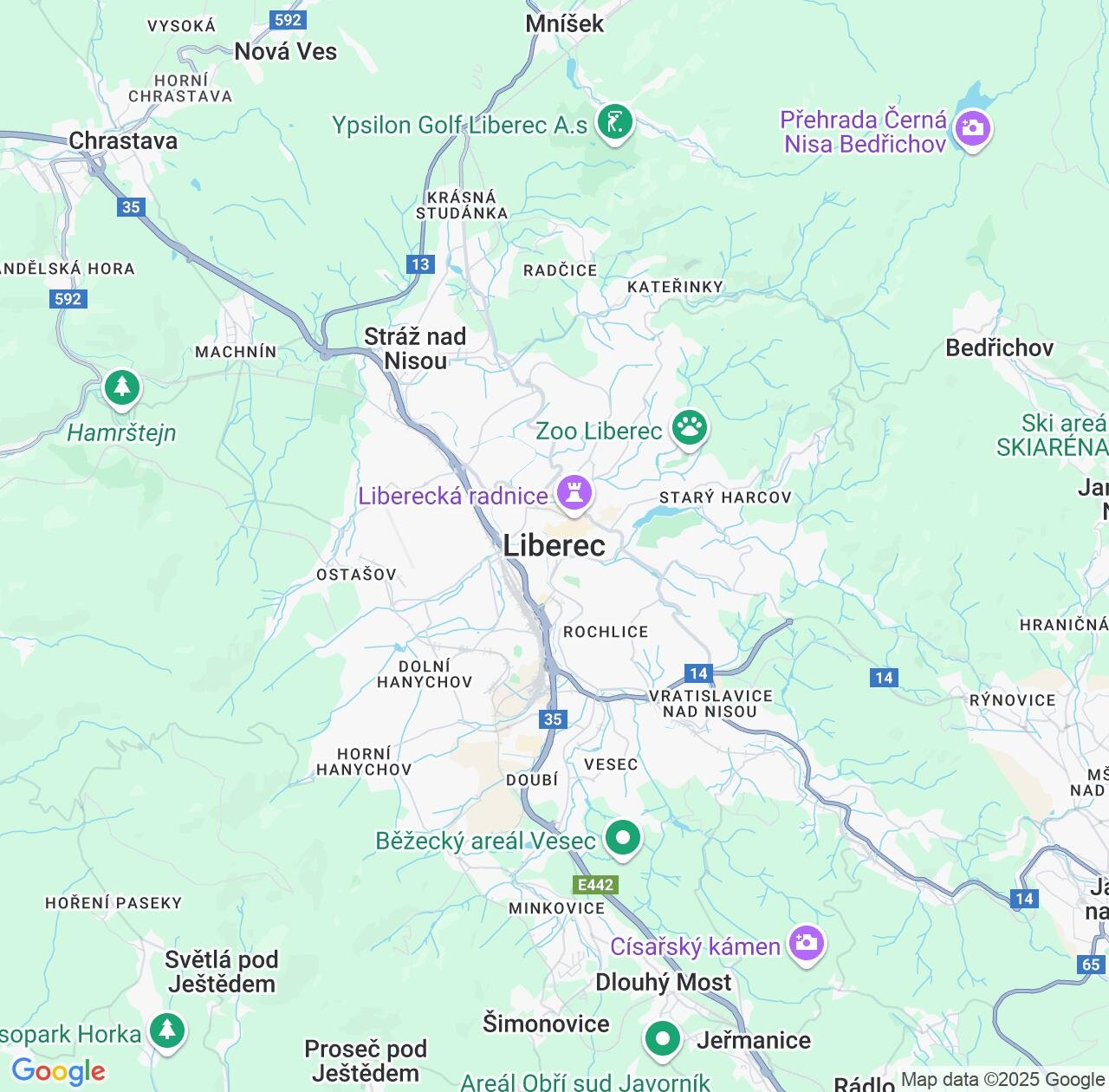 Map image for Intellectual Property Lawyers in Liberec and Liberecký kraj IP firms at coordinates  ; .