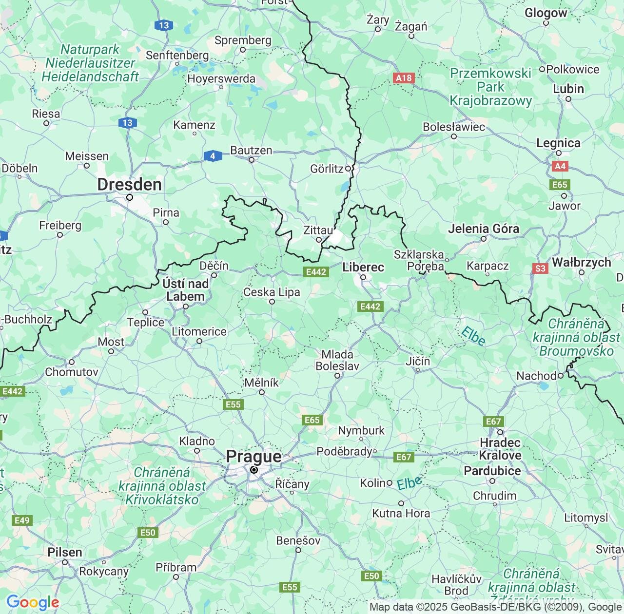 Map image for Intellectual Property Lawyers in Liberecký kraj and Czech Republic IP firms at coordinates  ; .