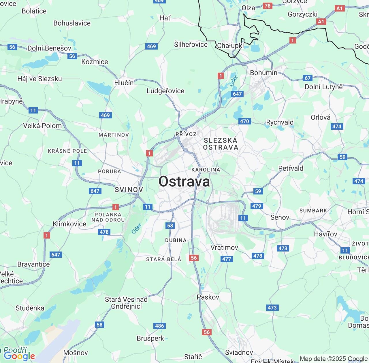 Map image for Intellectual Property Lawyers in Ostrava and Moravskoslezský IP firms at coordinates  ; .