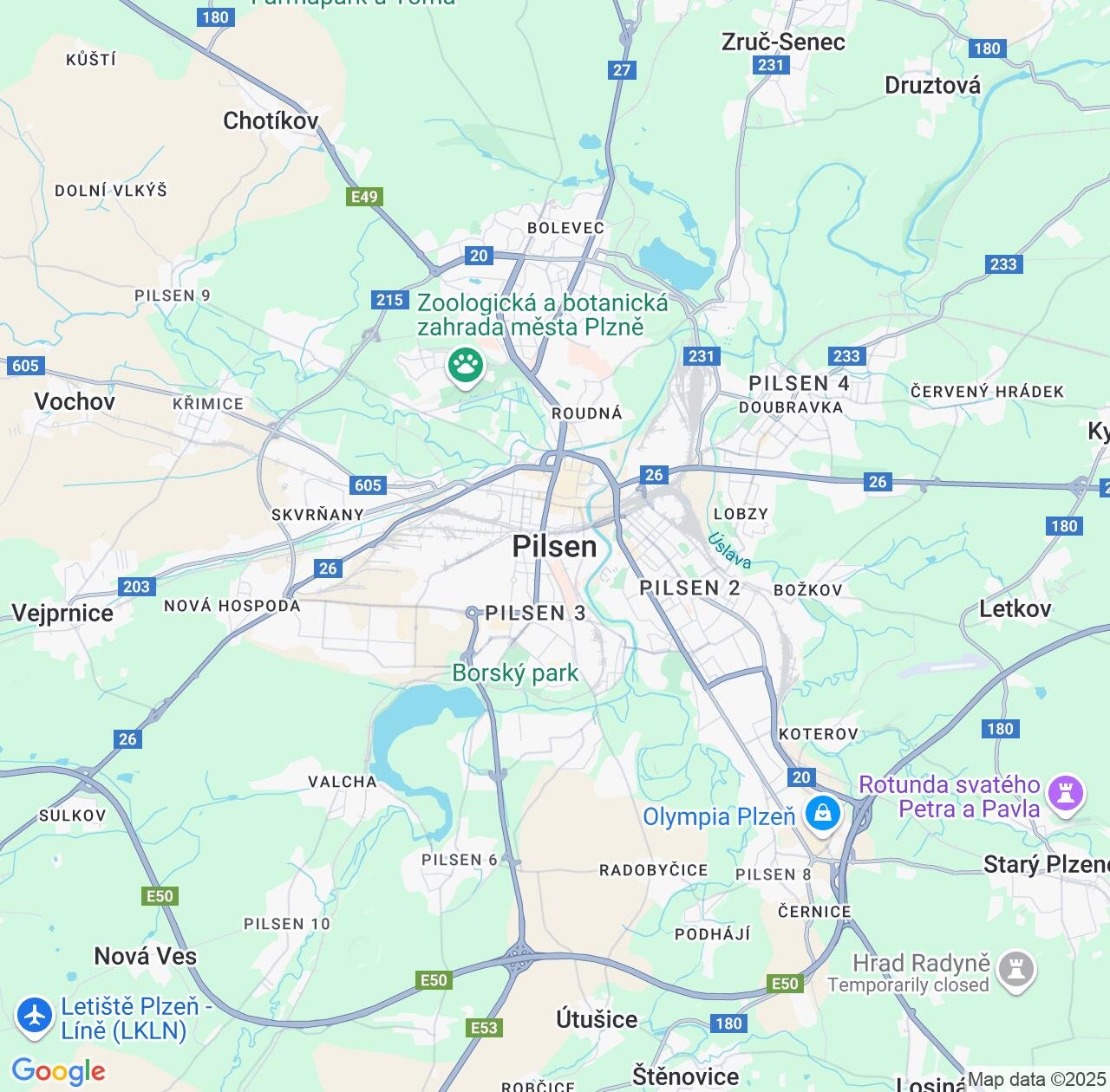 Map image for Intellectual Property Lawyers in Pilsen and Plzeň Region IP firms at coordinates  ; .