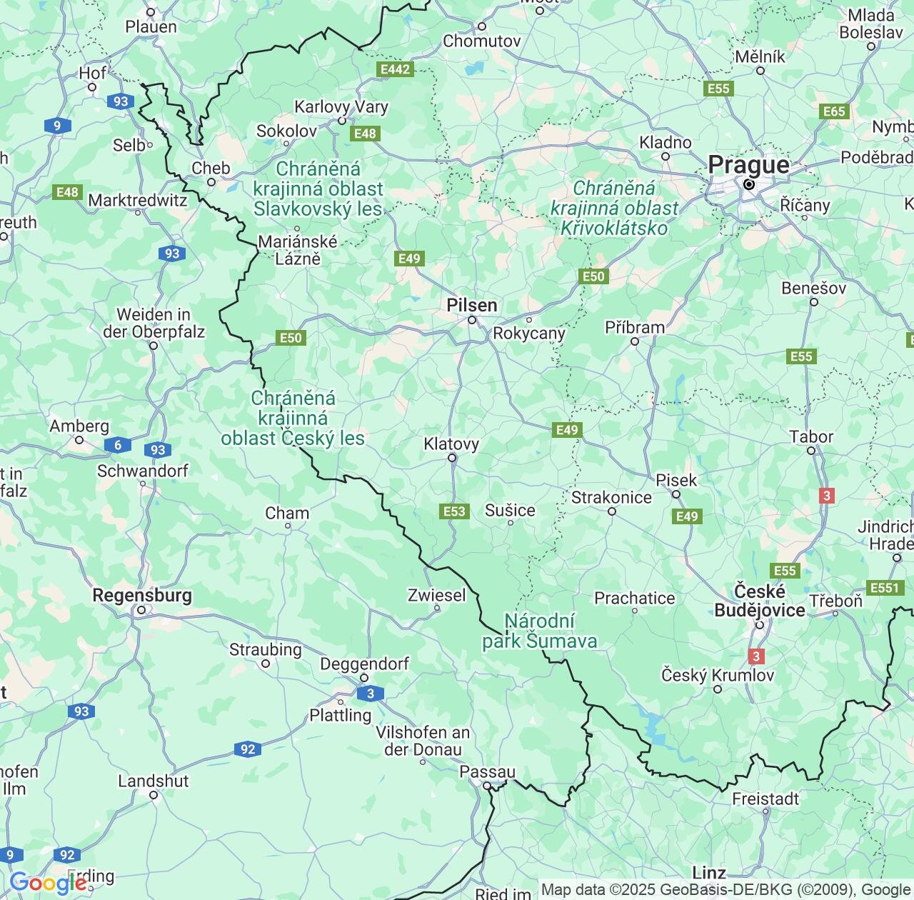 Map image for Intellectual Property Lawyers in Plzeň Region and Czech Republic IP firms at coordinates  ; .