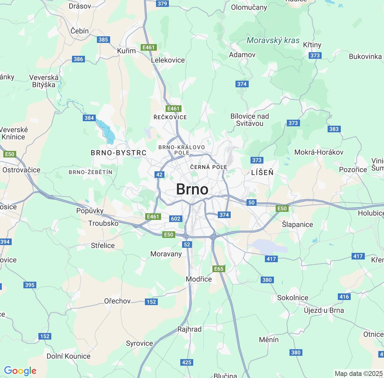 Map image for Intellectual Property Lawyers in Brno and South Moravian IP firms at coordinates  ; .
