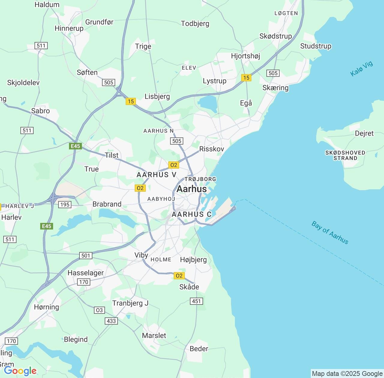 Map image for Intellectual Property Lawyers in Arhus and Central Jutland IP firms at coordinates  ; .