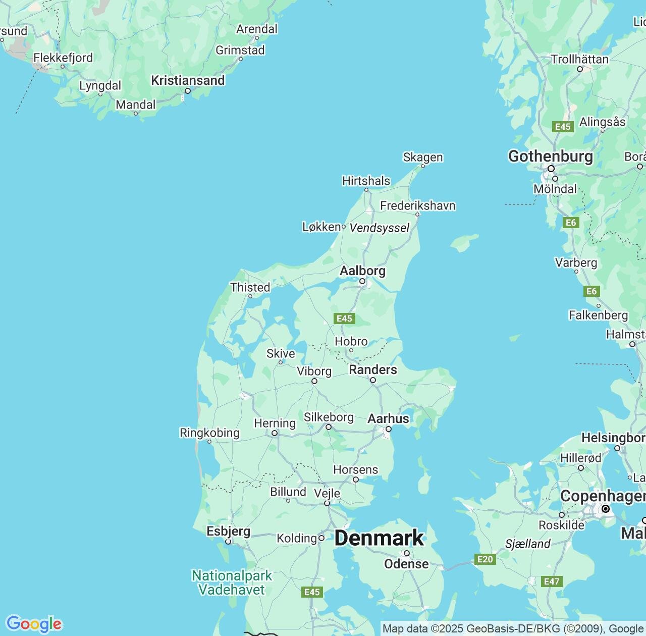Map image for Intellectual Property Lawyers in North Denmark and Denmark IP firms at coordinates  ; .