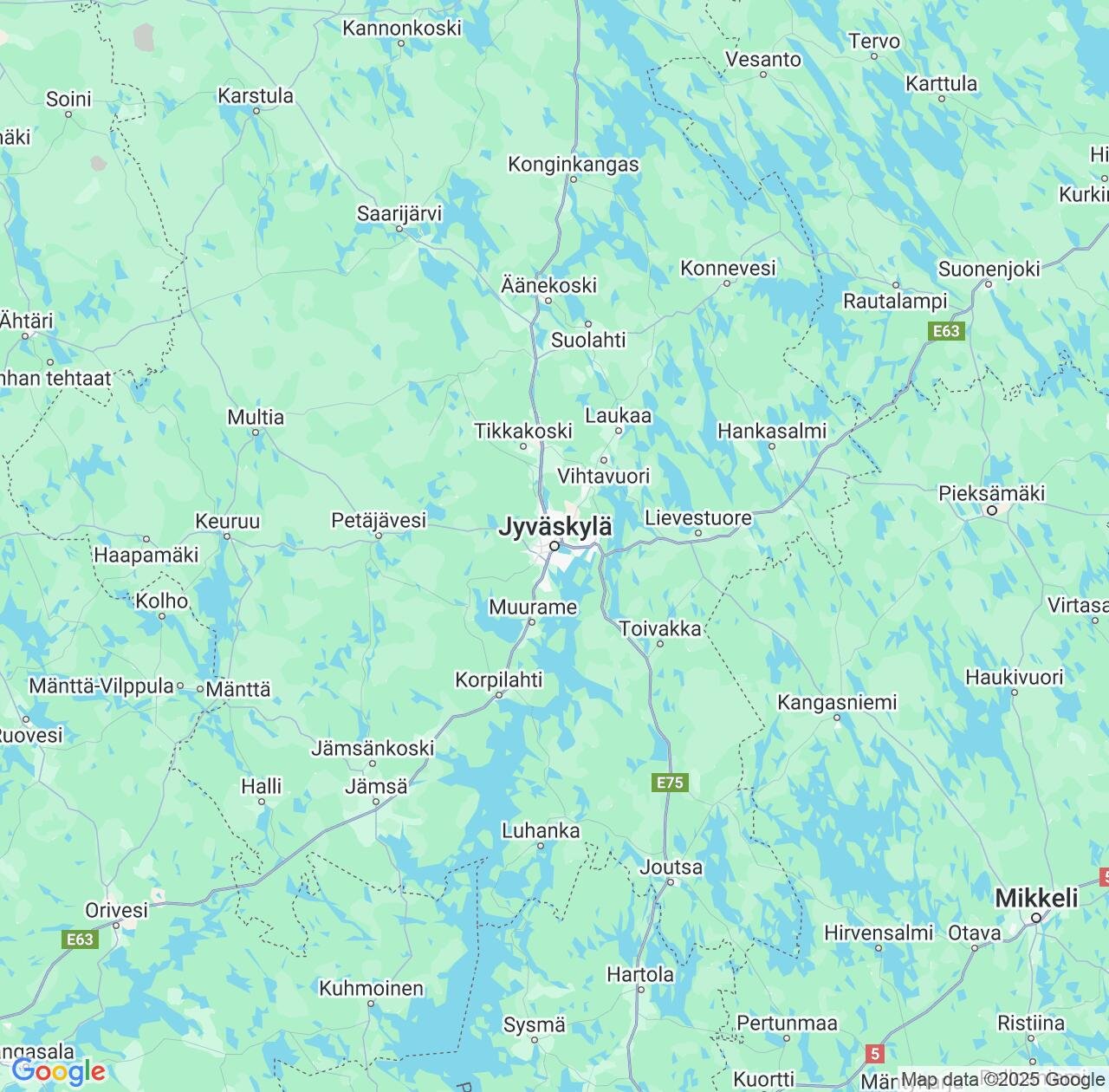 Map image for Intellectual Property Lawyers in Jyvaeskylae and Central Finland IP firms at coordinates  ; .