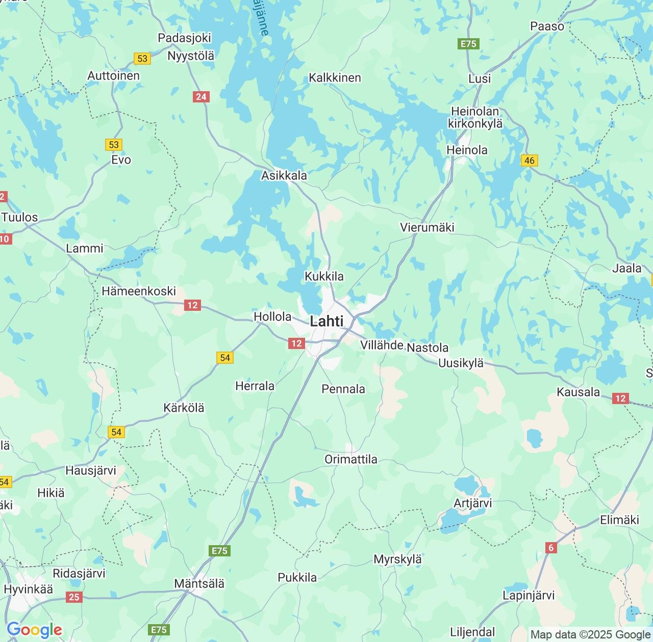 Map image for Intellectual Property Lawyers in Lahti and Paijat-Hame IP firms at coordinates  ; .