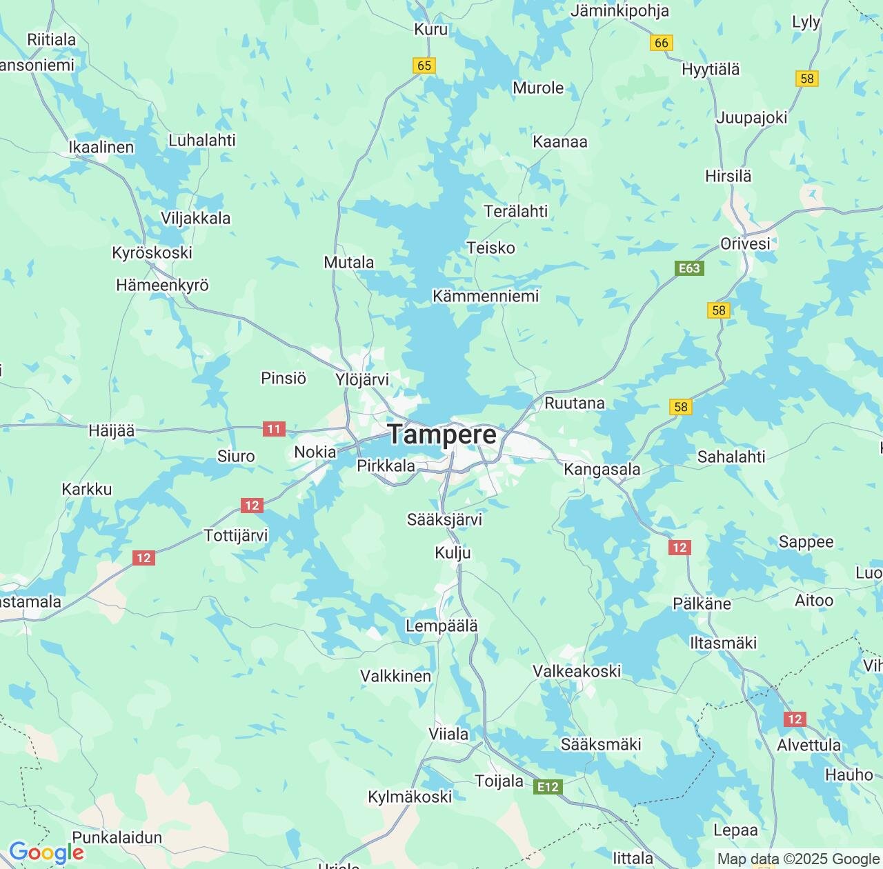 Map image for Intellectual Property Lawyers in Tampere and Pirkanmaa IP firms at coordinates  ; .