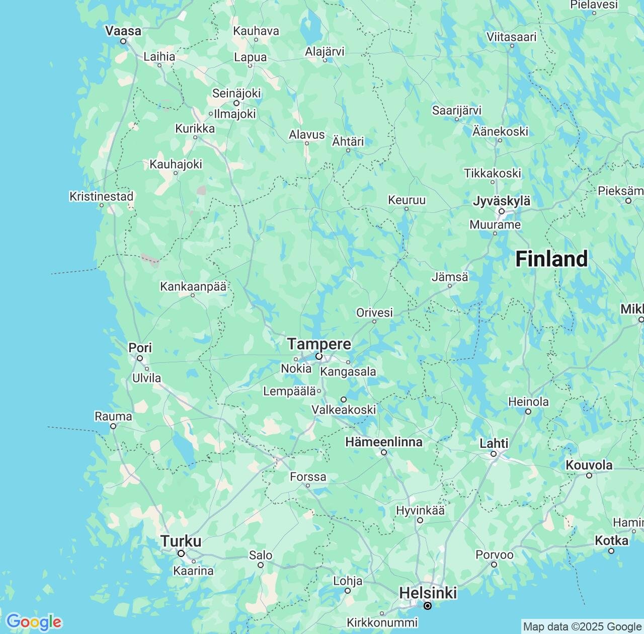 Map image for Intellectual Property Lawyers in Pirkanmaa and Finland IP firms at coordinates  ; .