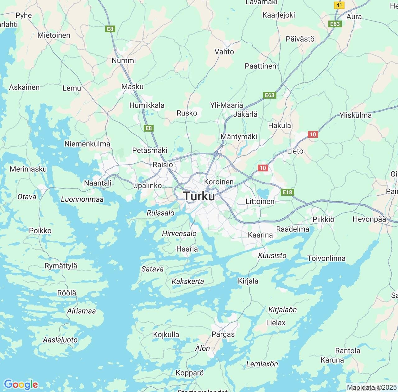 Map image for Intellectual Property Lawyers in Turku and Southwest Finland IP firms at coordinates  ; .