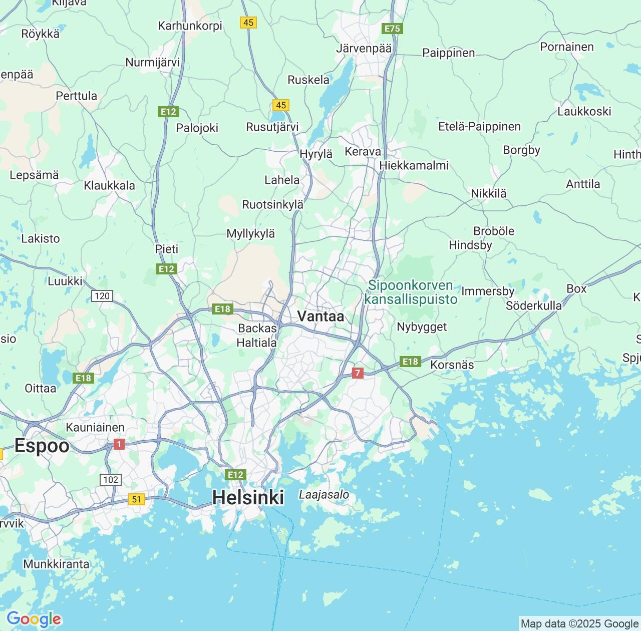 Map image for Intellectual Property Lawyers in Vantaa and Uusimaa IP firms at coordinates  ; .