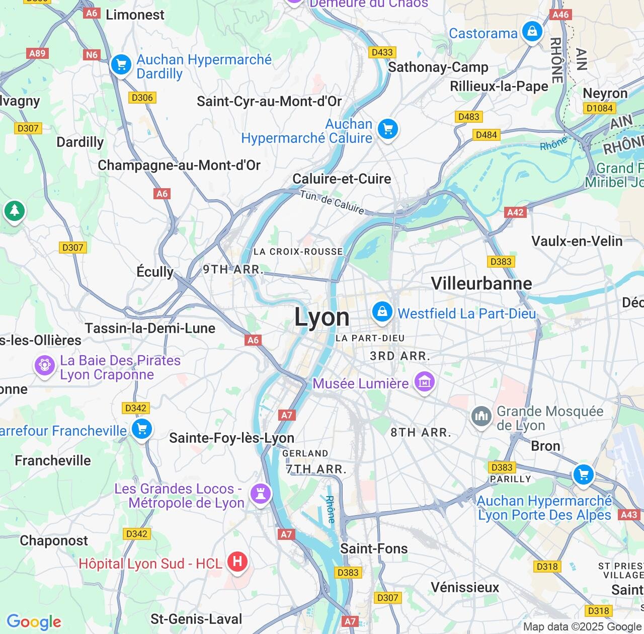 Map image for Intellectual Property Lawyers in Lyon and Auvergne-Rhône-Alpes IP firms at coordinates  ; .