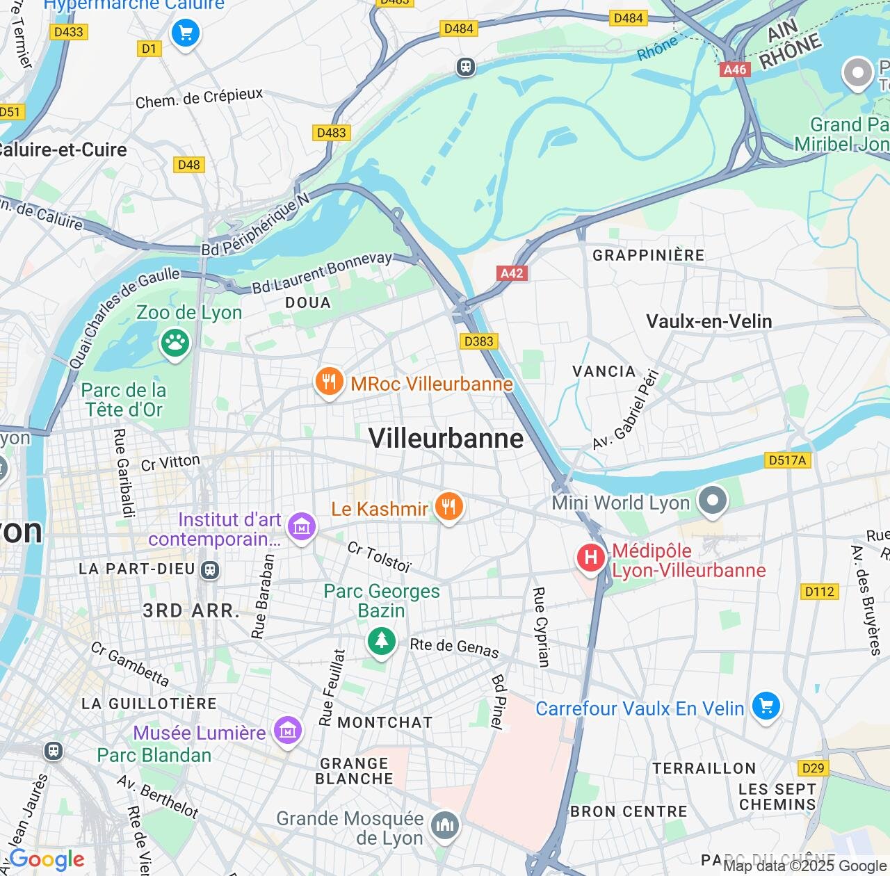 Map image for Intellectual Property Lawyers in Villeurbanne and Auvergne-Rhône-Alpes IP firms at coordinates  ; .