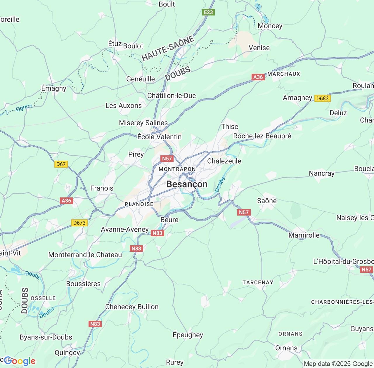 Map image for Intellectual Property Lawyers in Besancon and Bourgogne-Franche-Comté IP firms at coordinates  ; .