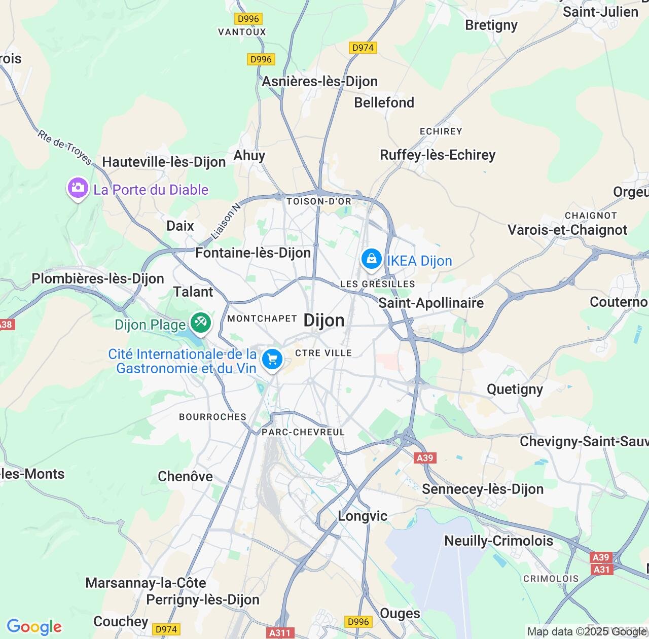 Map image for Intellectual Property Lawyers in Dijon and Bourgogne-Franche-Comté IP firms at coordinates  ; .