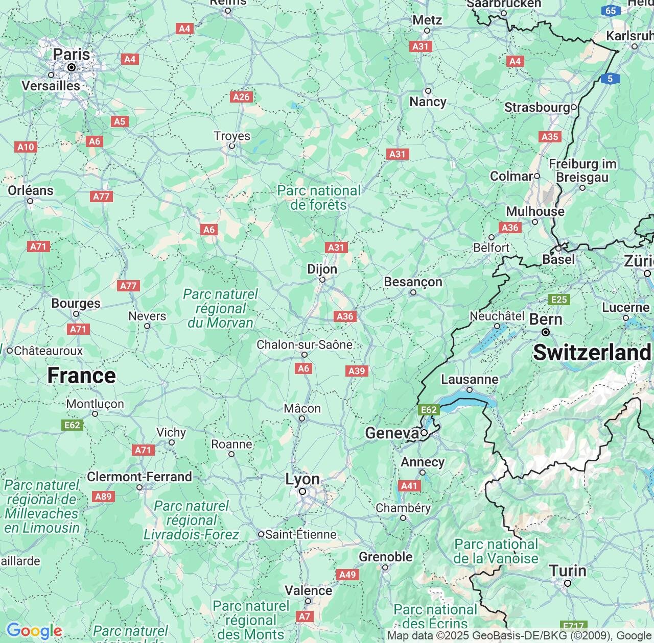 Map image for Intellectual Property Lawyers in Bourgogne-Franche-Comté and France IP firms at coordinates  ; .