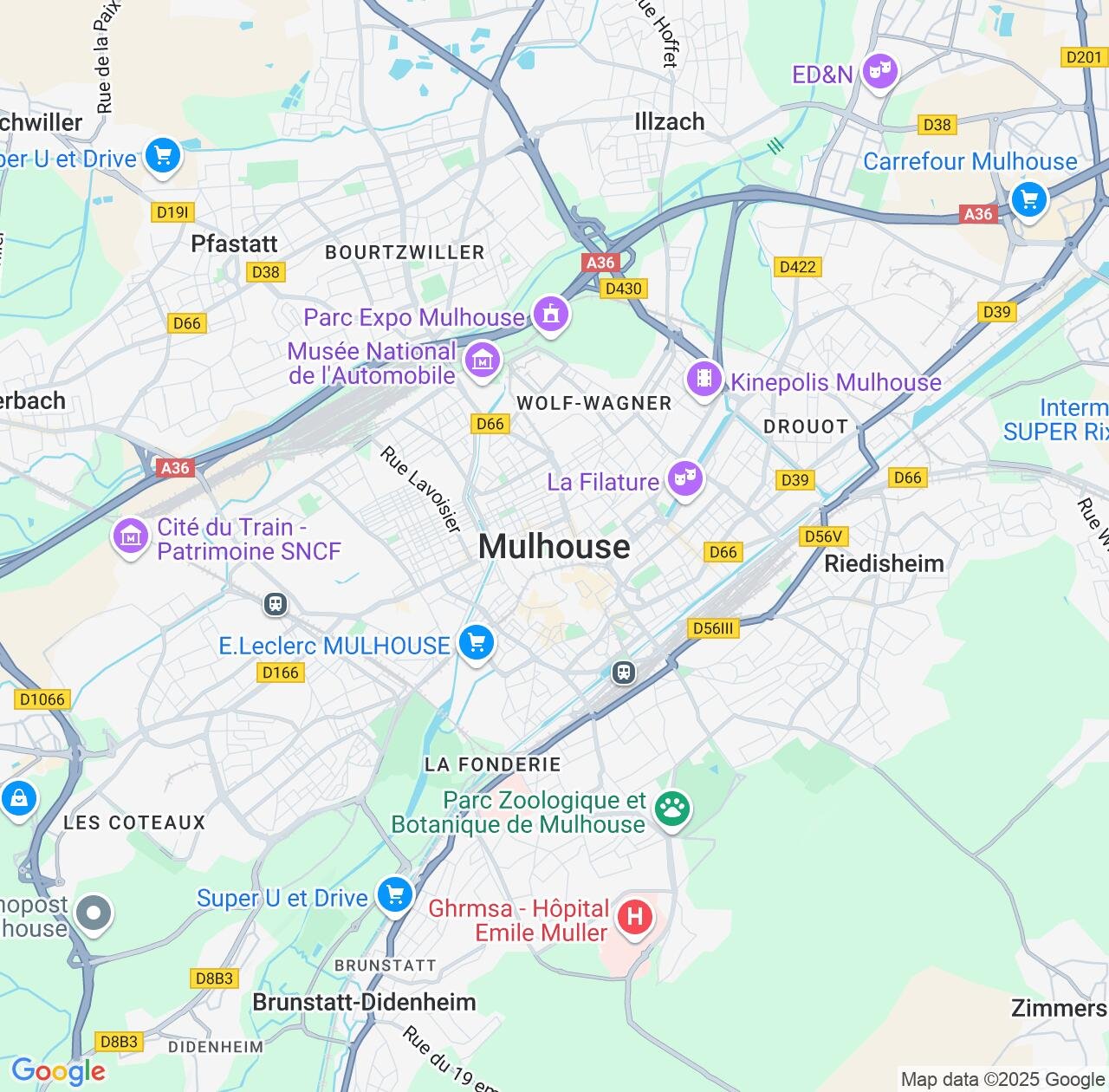 Map image for Intellectual Property Lawyers in Mulhouse and Grand Est IP firms at coordinates  ; .