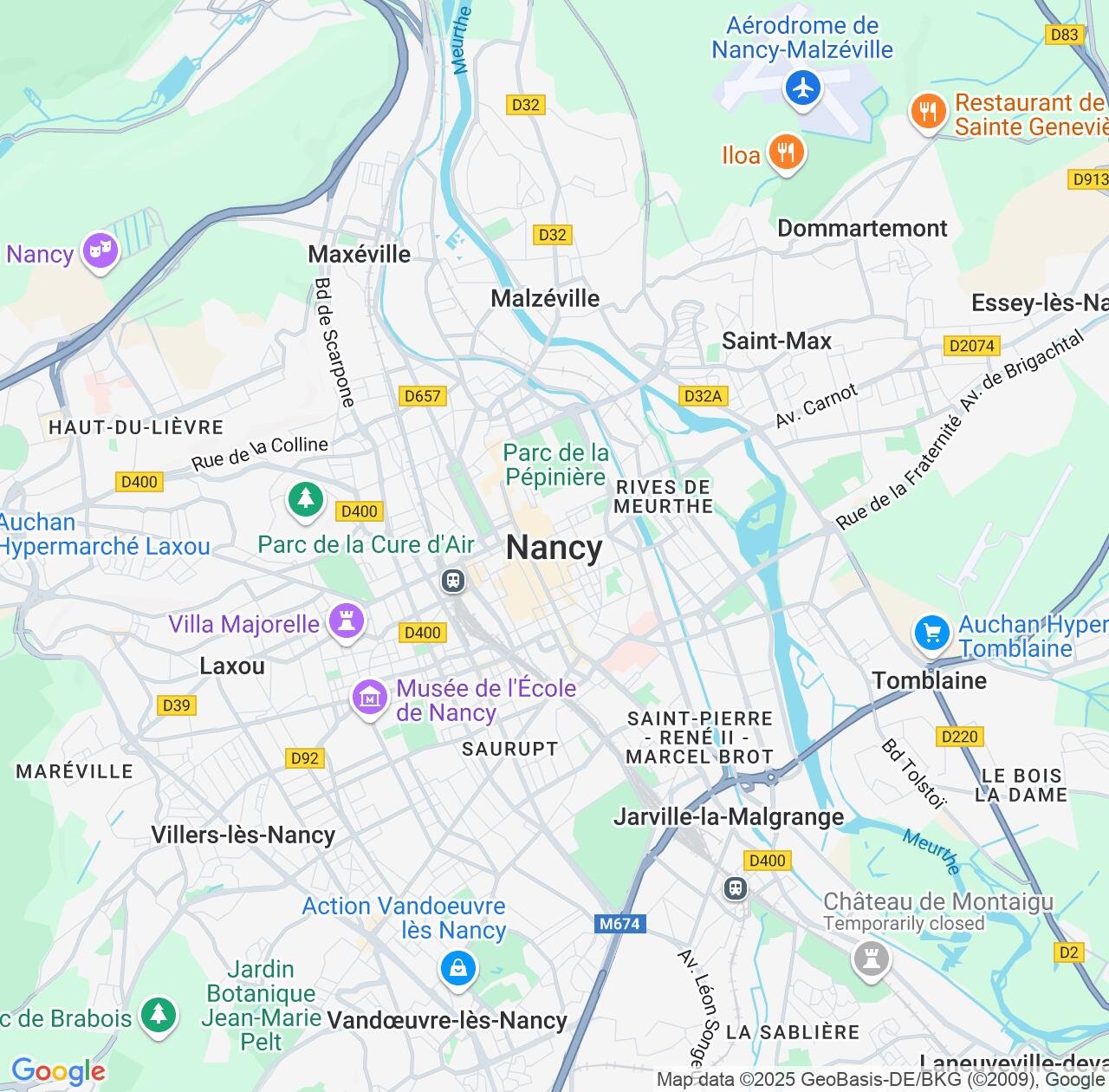 Map image for Intellectual Property Lawyers in Nancy and Grand Est IP firms at coordinates  ; .