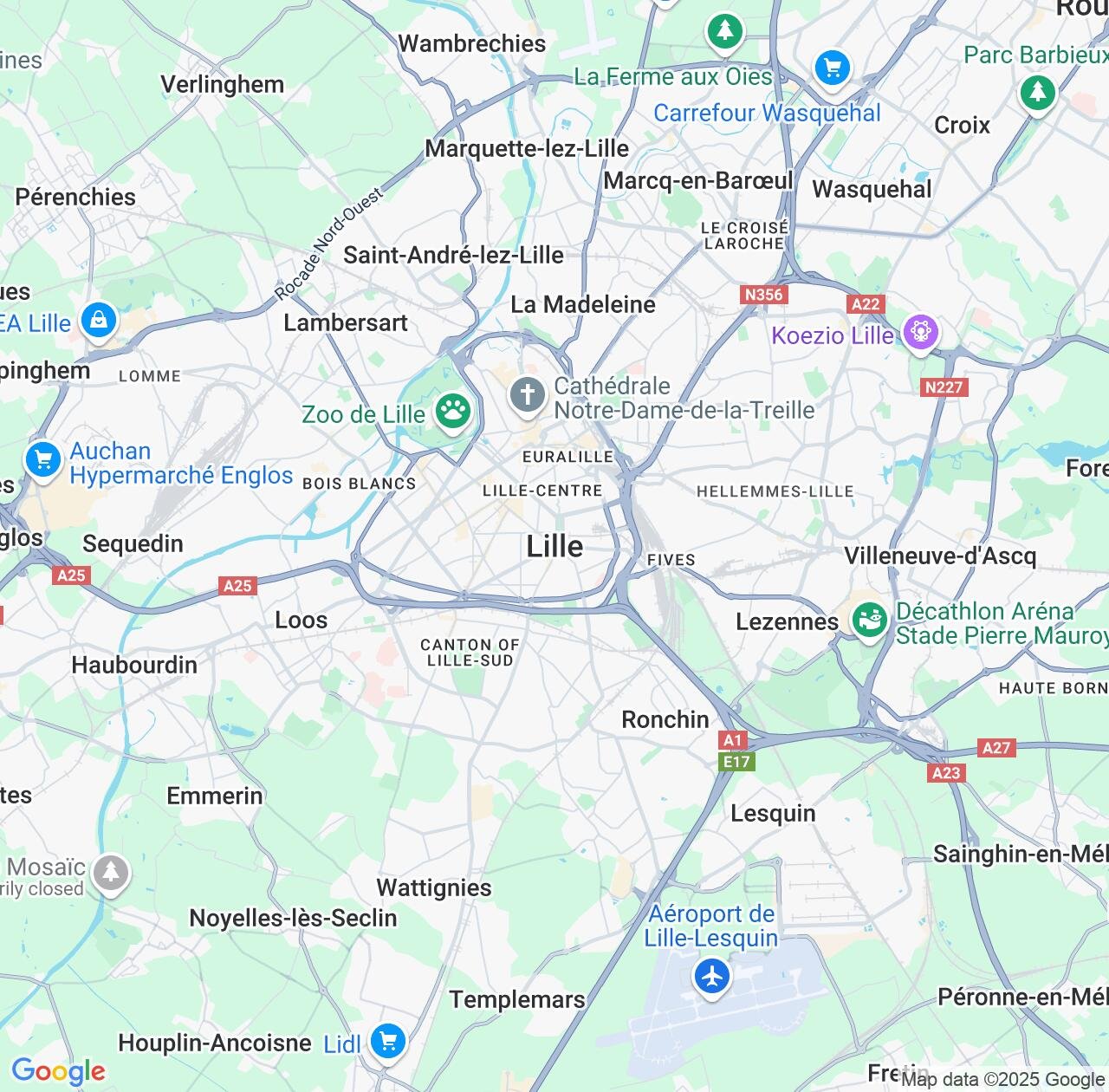 Map image for Intellectual Property Lawyers in Lille and Hauts-de-France IP firms at coordinates  ; .