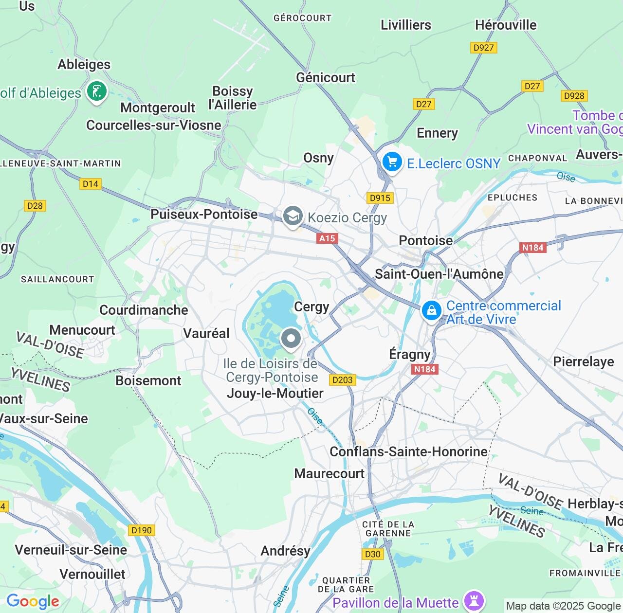 Map image for Intellectual Property Lawyers in Cergy-Pontoise and Île-de-France IP firms at coordinates  ; .