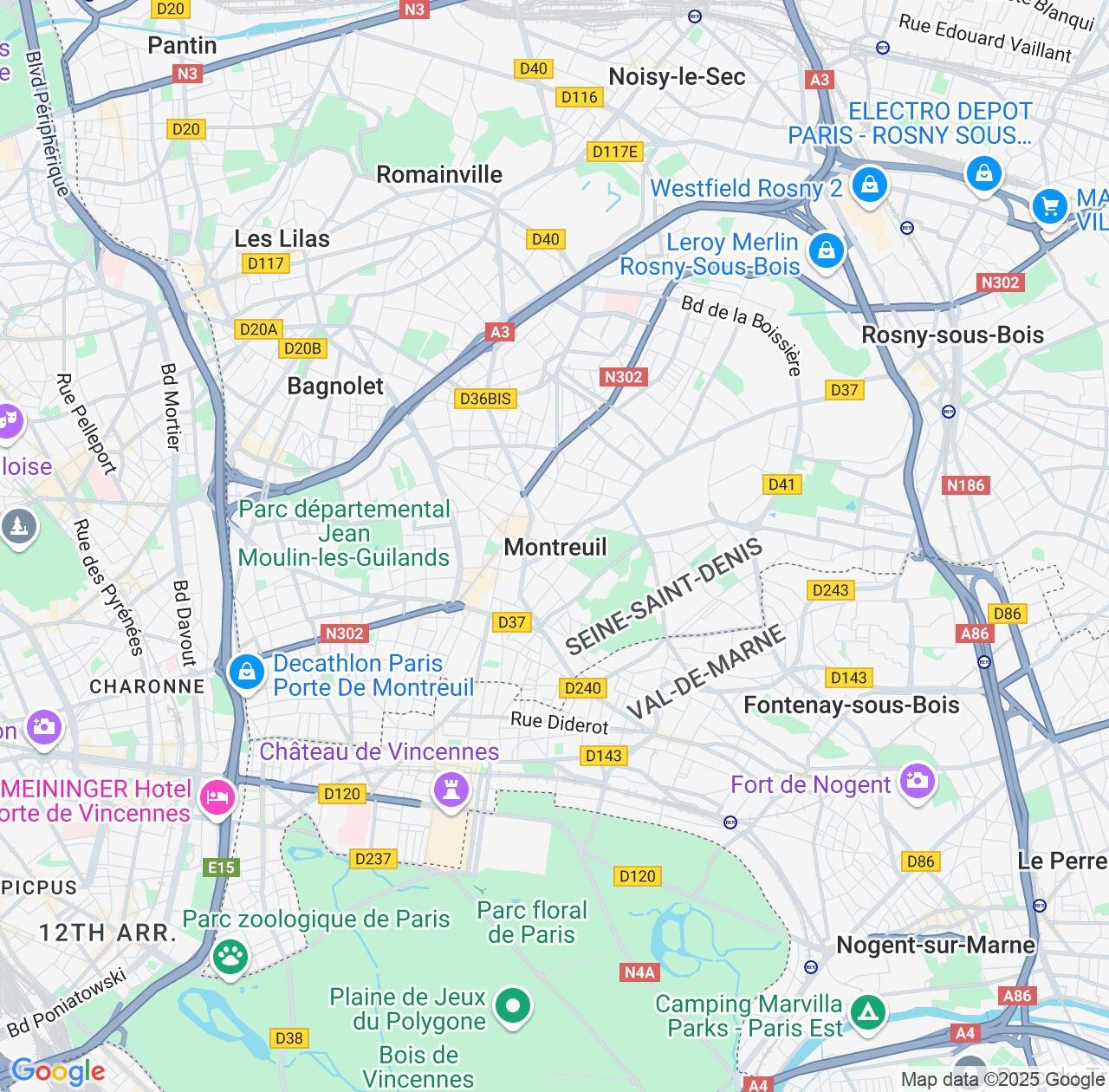 Map image for Intellectual Property Lawyers in Montreuil and Île-de-France IP firms at coordinates  ; .