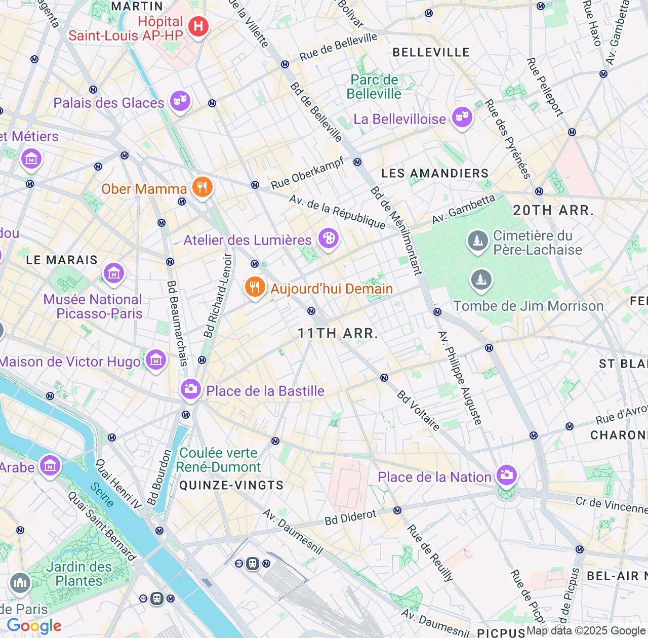 Map image for Intellectual Property Lawyers in Paris 11e Arrondissement and Île-de-France IP firms at coordinates  ; .
