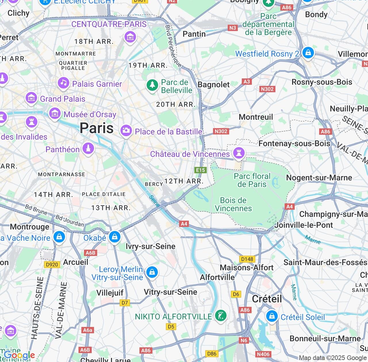 Map image for Intellectual Property Lawyers in Paris 12e Arrondissement and Île-de-France IP firms at coordinates  ; .