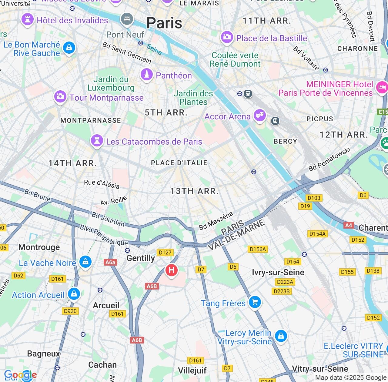 Map image for Intellectual Property Lawyers in Paris 13e Arrondissement and Île-de-France IP firms at coordinates  ; .