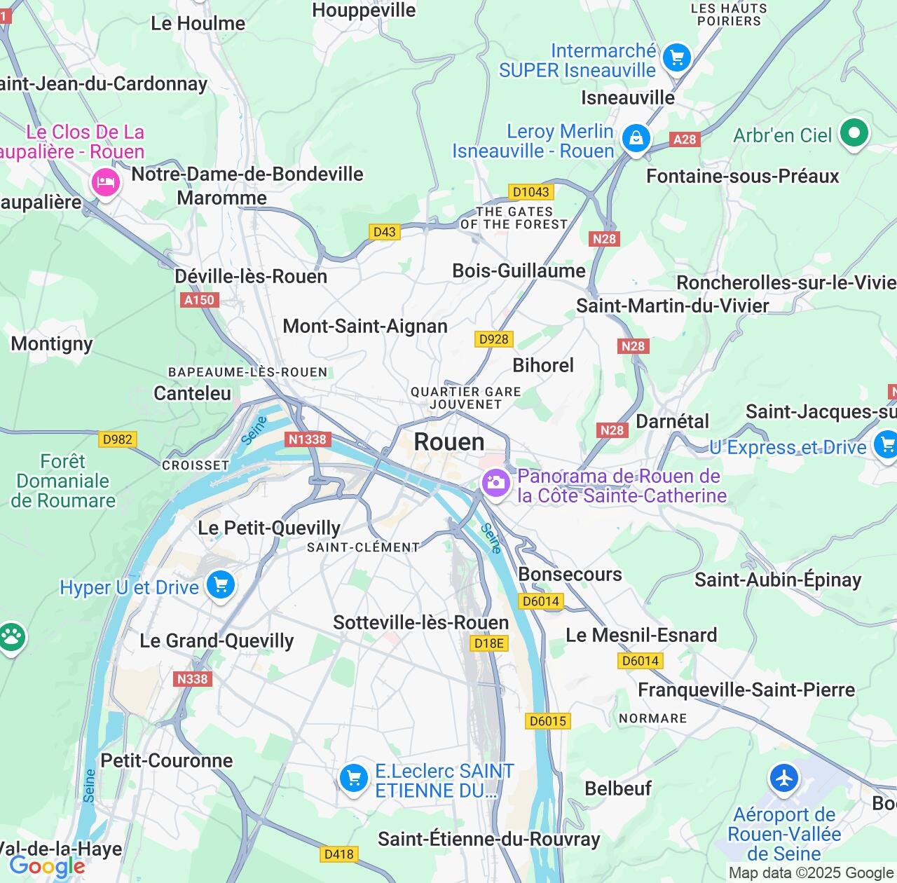 Map image for Intellectual Property Lawyers in Rouen and Normandy IP firms at coordinates  ; .
